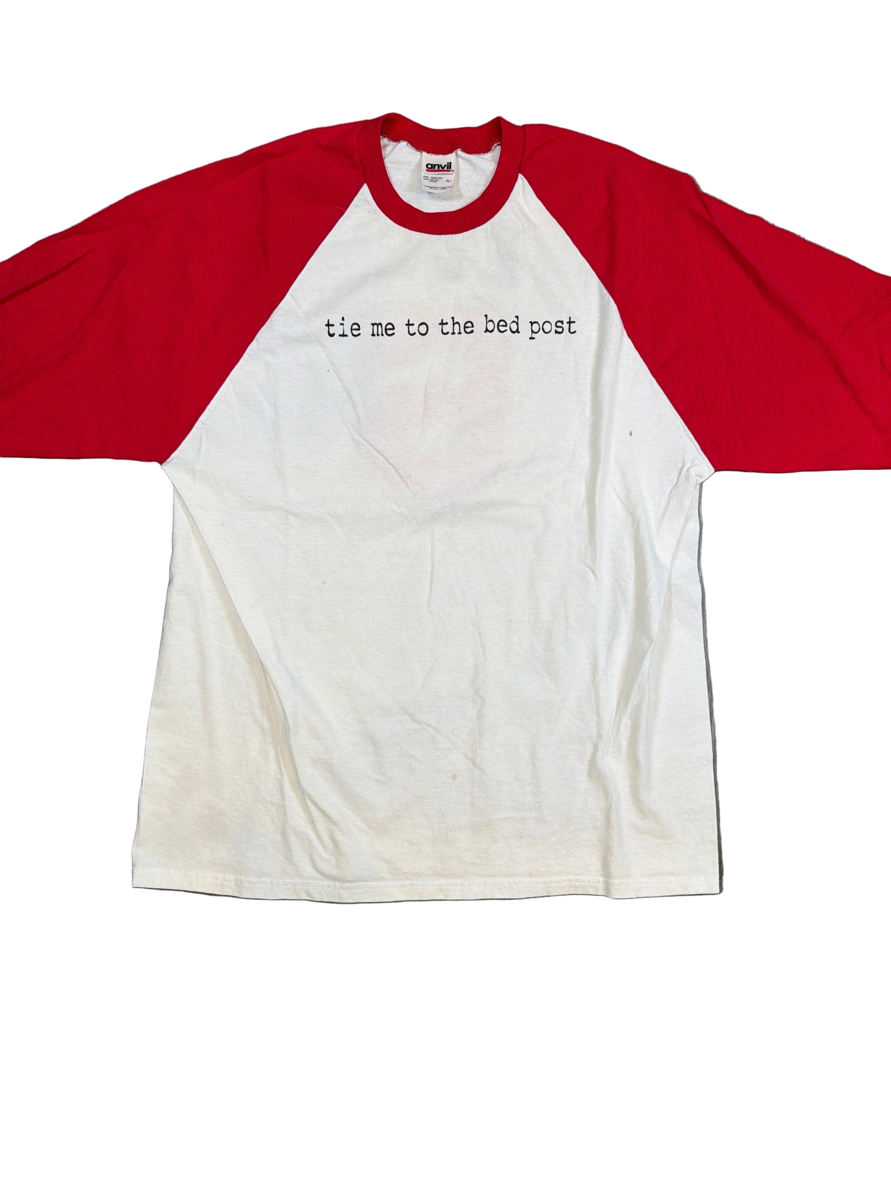 1998 Eve 6 Tie Me To The Bed Post Inside Out Red/White Raglan T-Shirt Large
