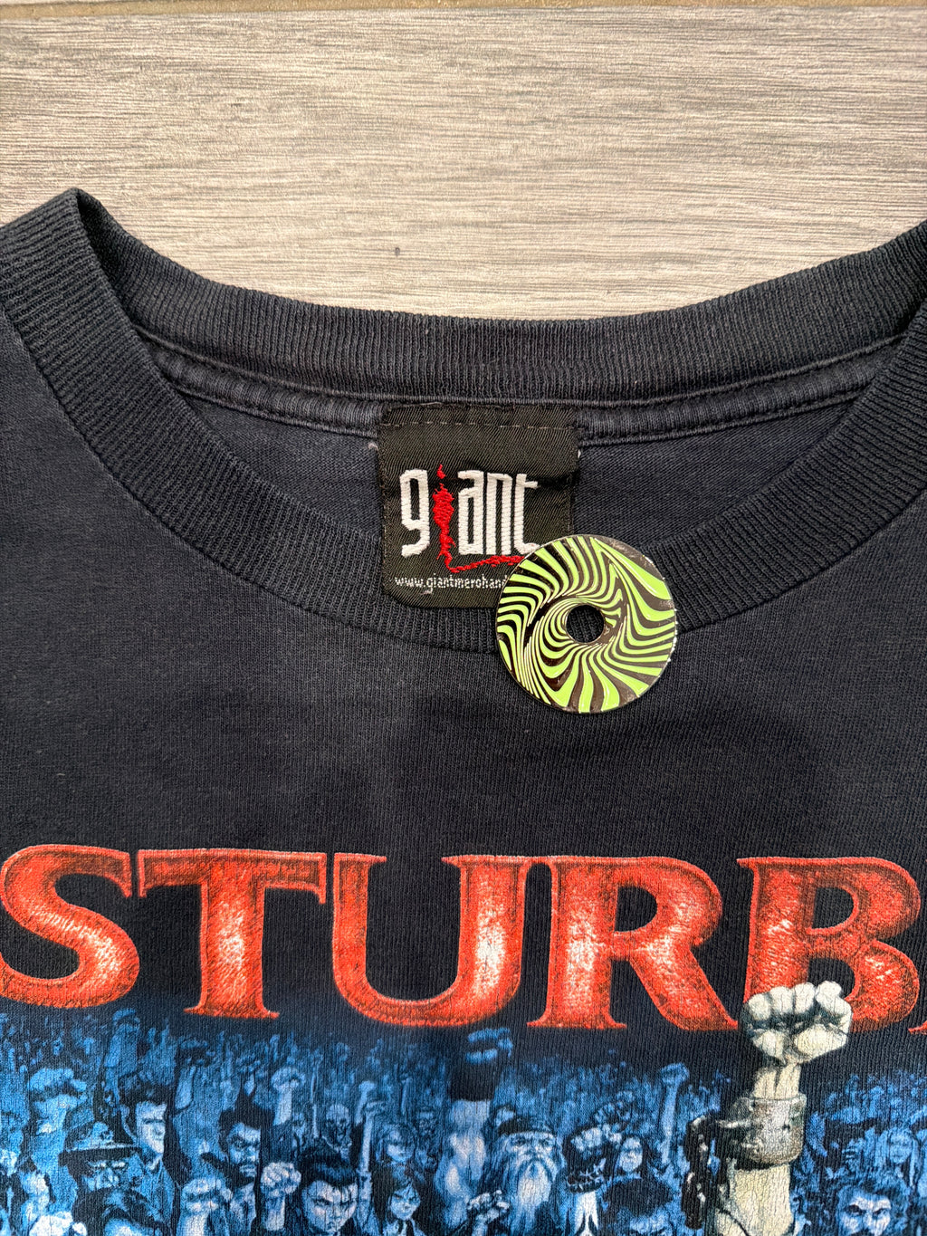 2006 Disturbed The Guy Nu Metal Band Black T-Shirt Large