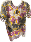 90s Washington Redskins Front AOP Riddell Shirt White USA Single Stitch Medium