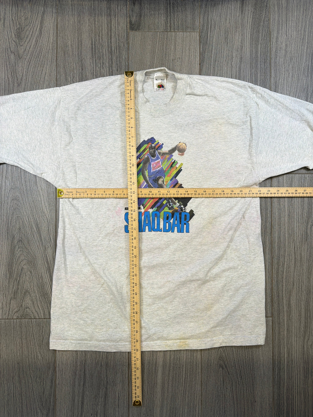 Shaq Nutrilite SHAQ Bar Shaquille 90s NBA Grey T-Shirt XL