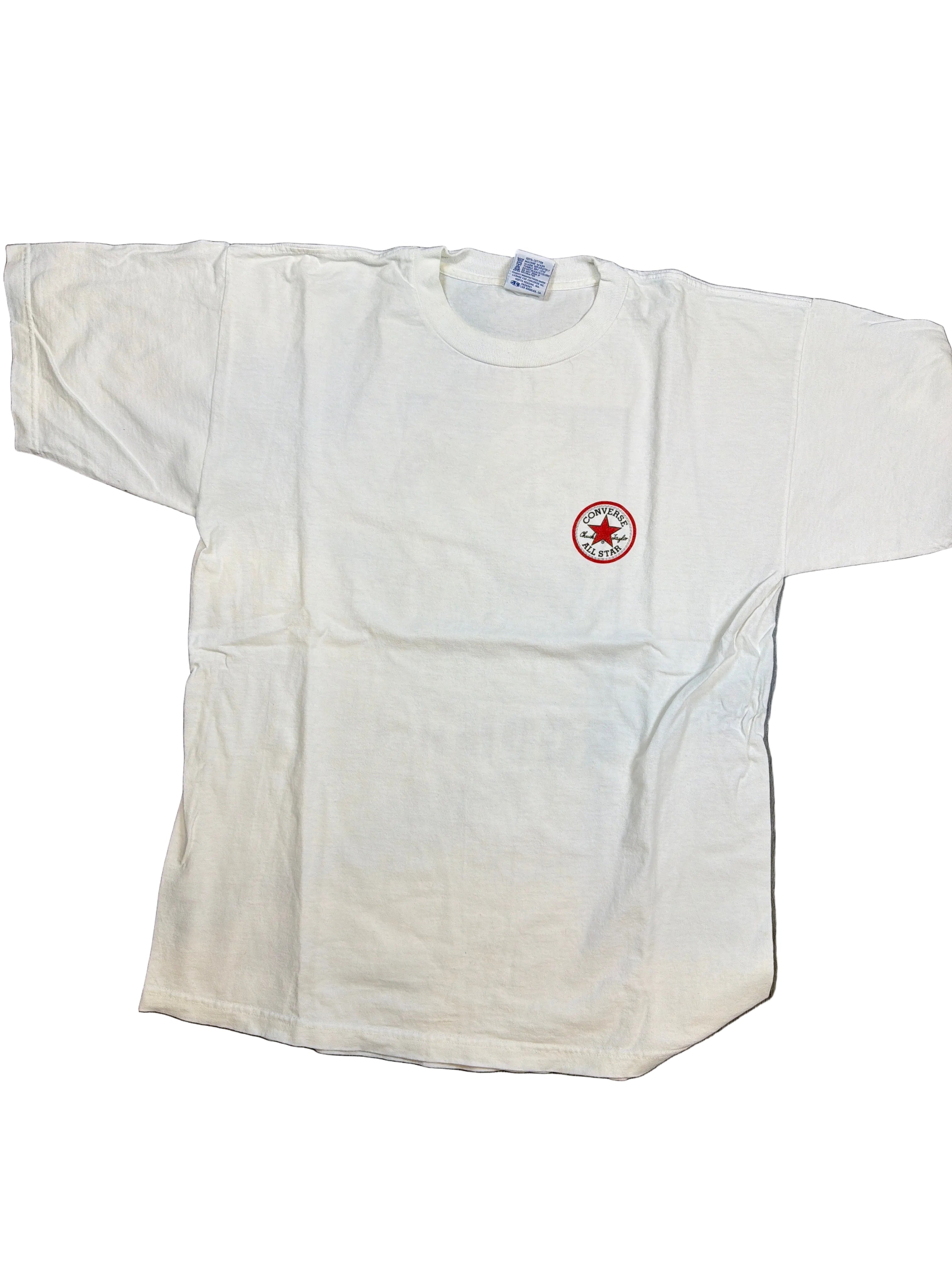 90s Dennis Rodman x Converse Chicago Bulls White T-Shirt Large