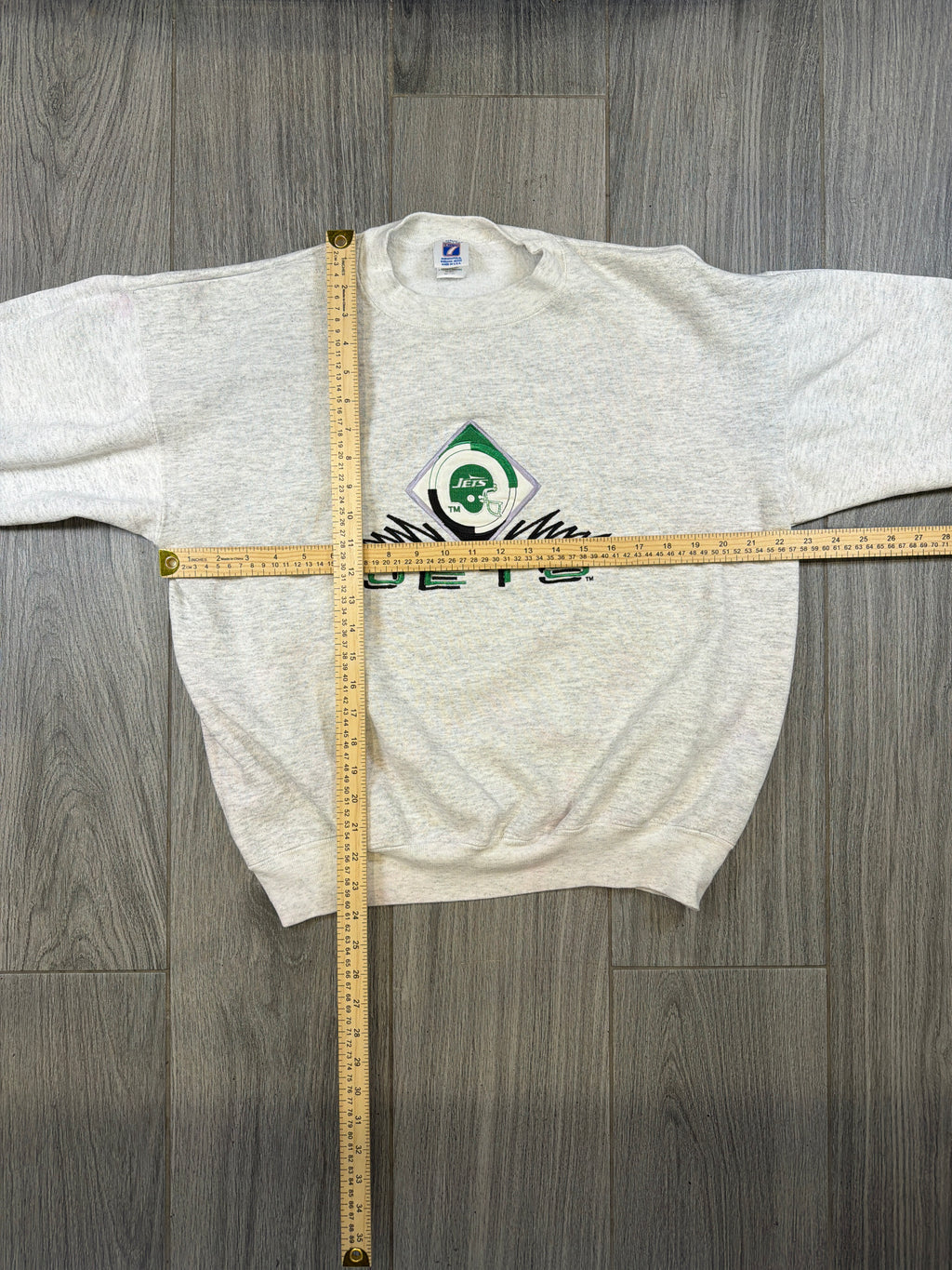 New York Jets NFL Grey 90s Crewneck Sweatshirt L