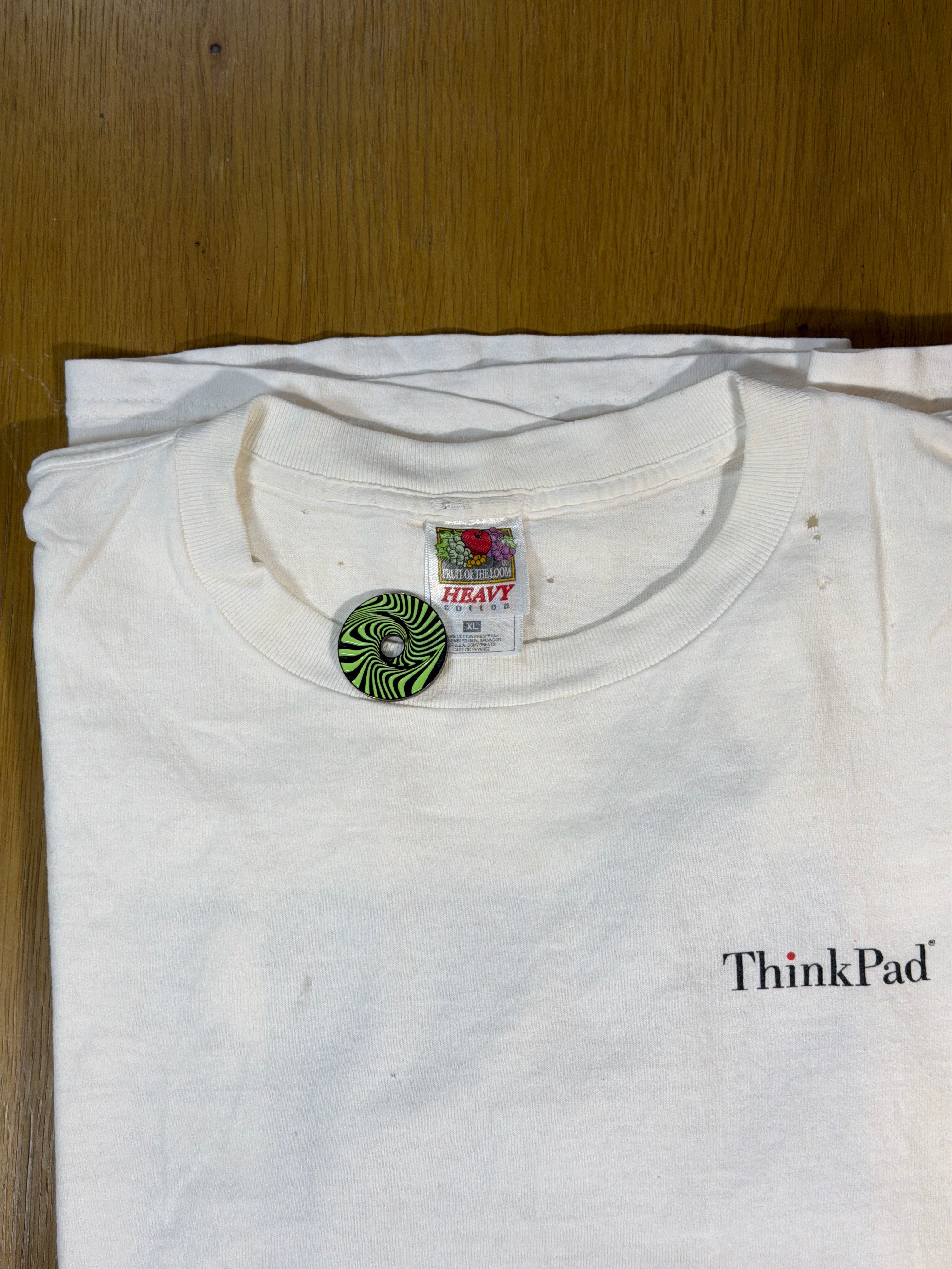 IBM Thinkpad Vintage Tech White T-Shirt XL