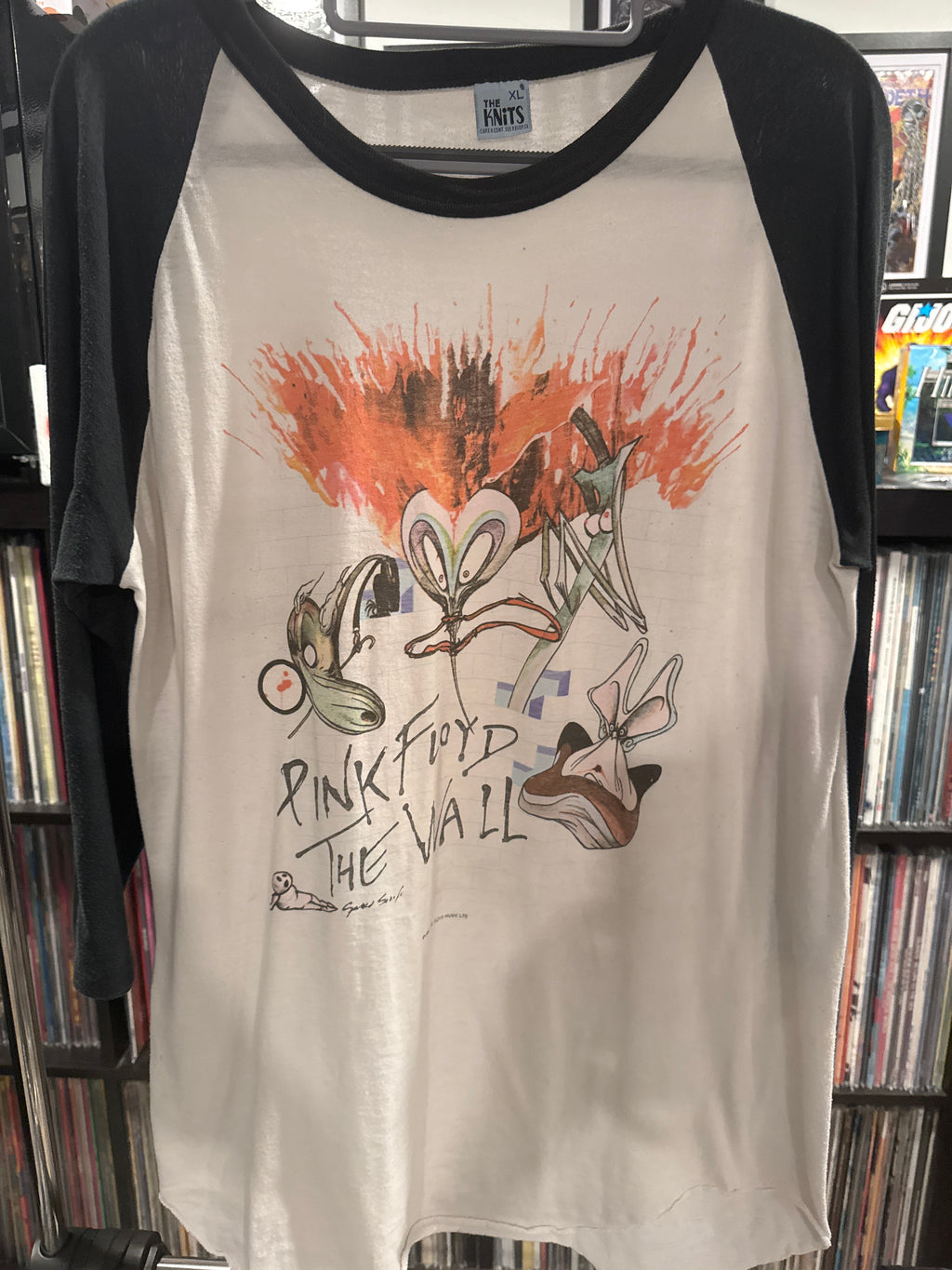 1982 Pink Floyd The Wall Raglan CL Knits True XL Mint