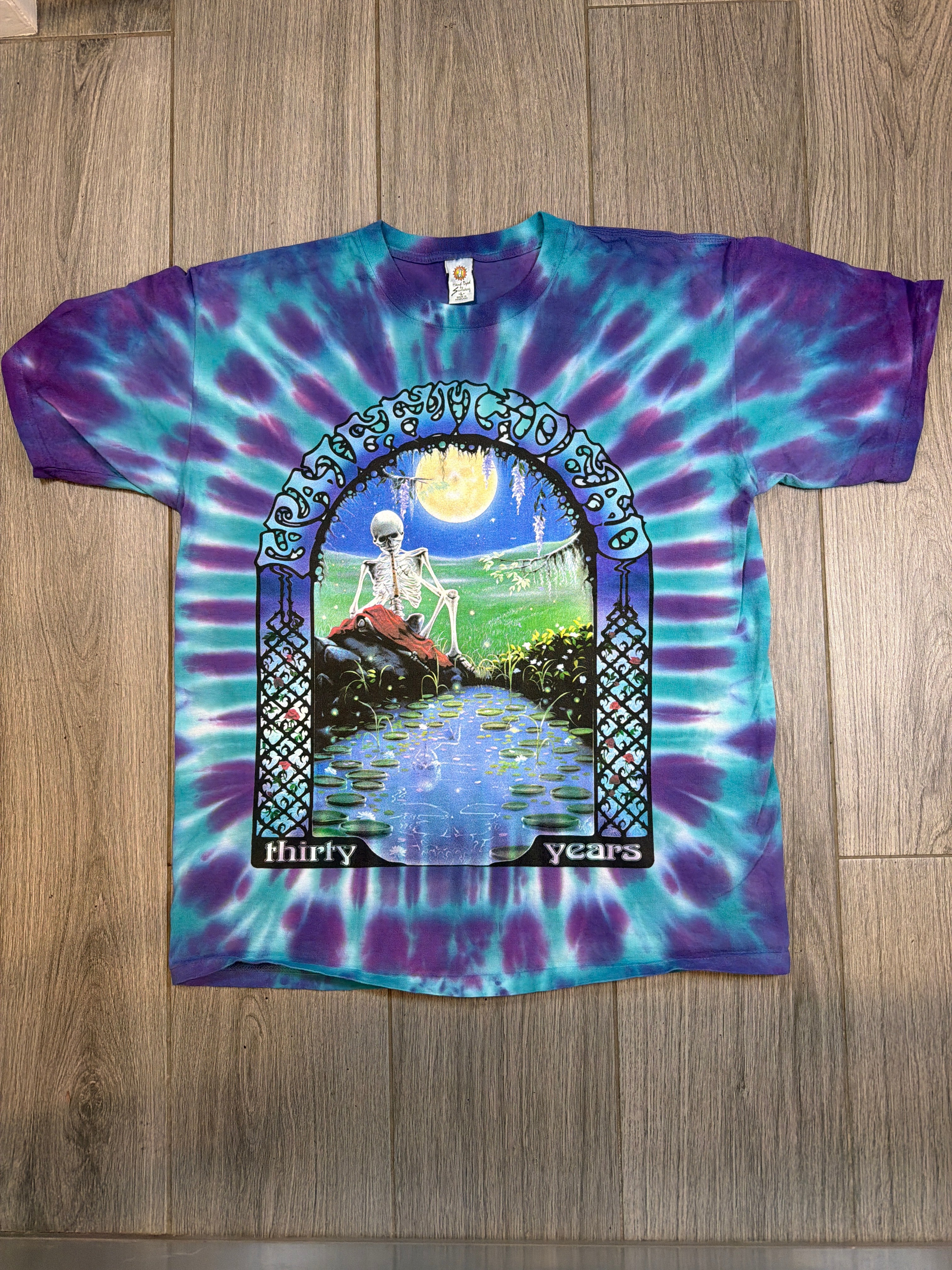 1995 Grateful Dead Thirty Years Vintage Sundog Tie Dye T-shirt Large
