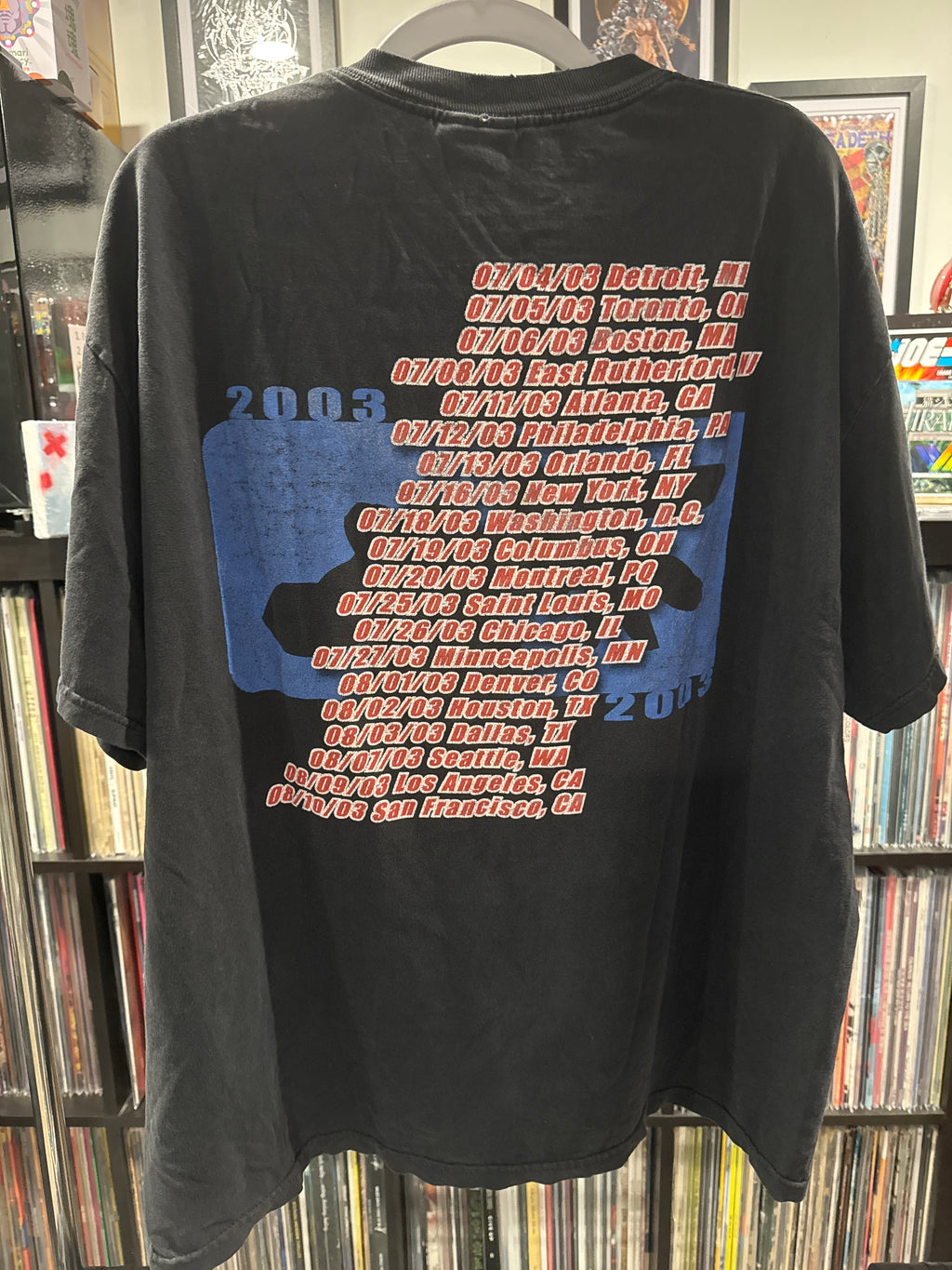 2003 Limp Bizkit Tour Logo XL Distressed Collar Tennessee River