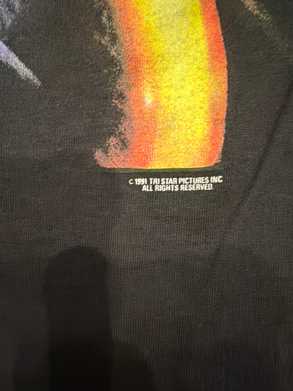 1991 Hook Film Promo Robin Williams Schwarzes T-Shirt Größe L