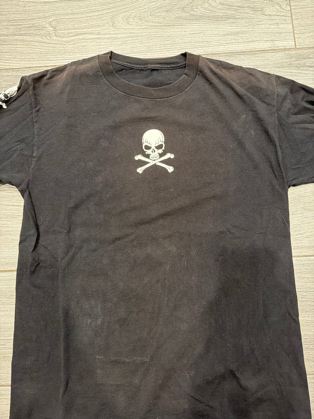 1991 Fashion Victim Skulls Long Sleeve Black/White T-Shirt Large