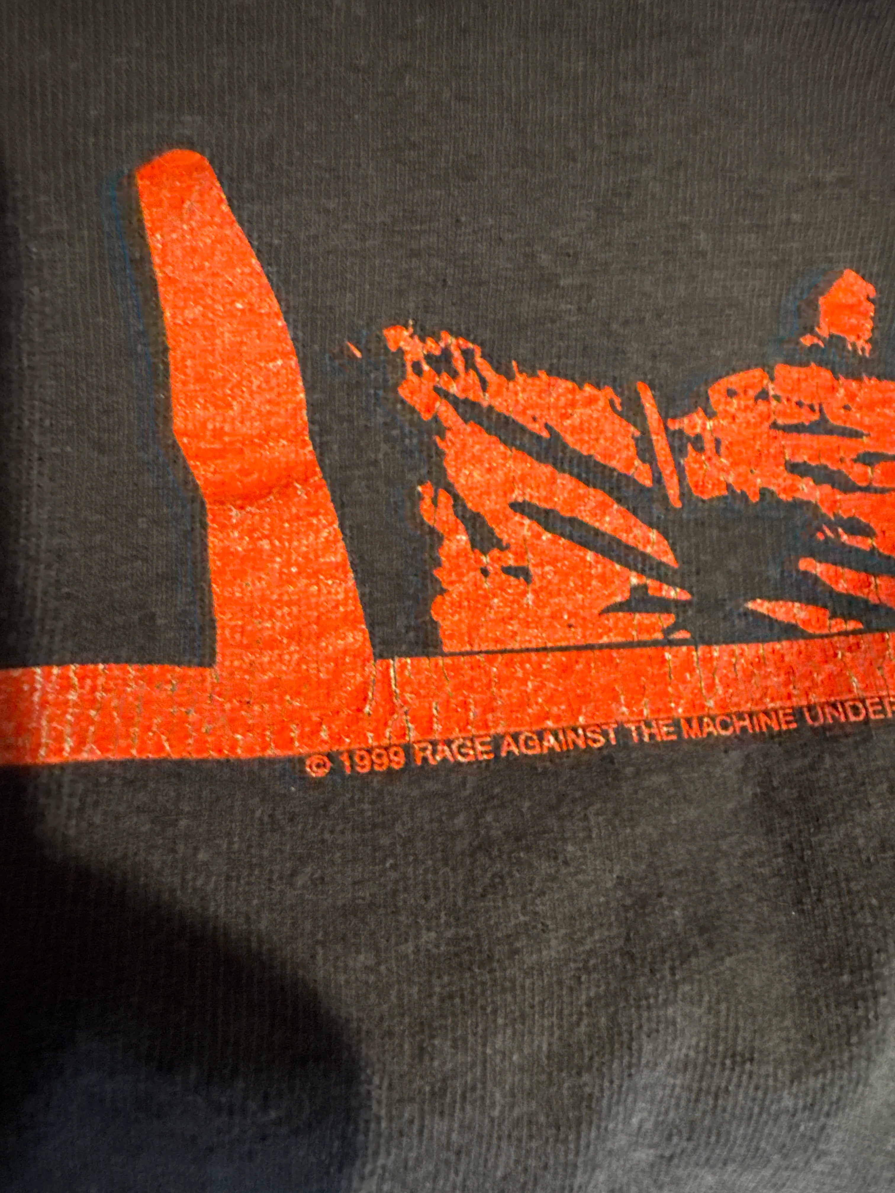 1999 Rage Against The Machine RATM Band Schwarzes T-Shirt Large