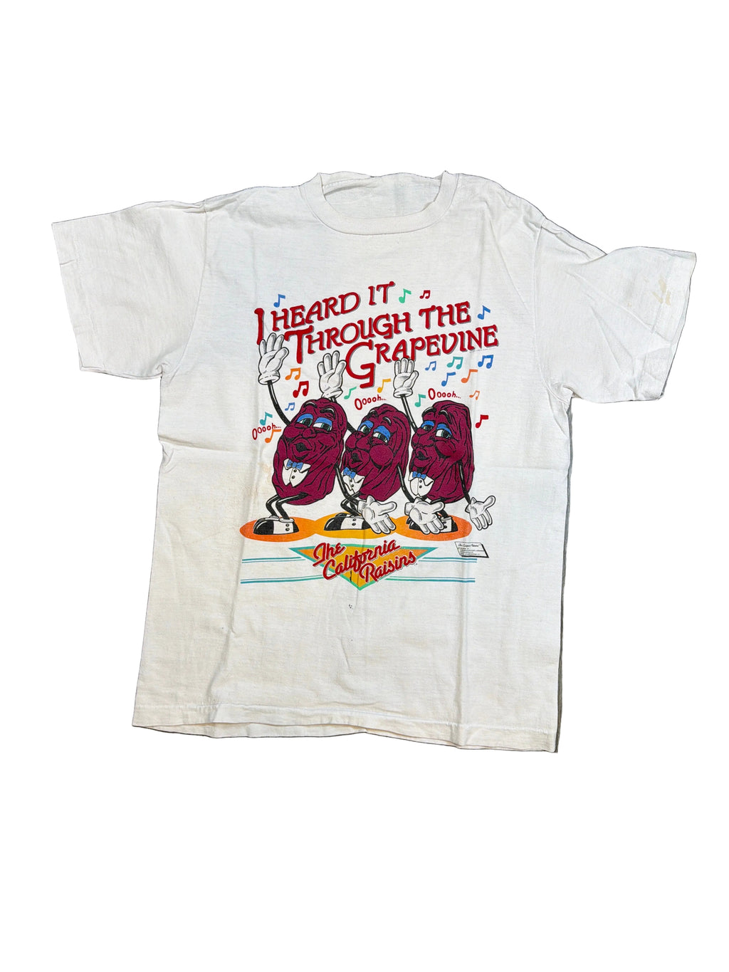1987 California Raisins Grapevine Dancing Black Changes T-Shirt Large