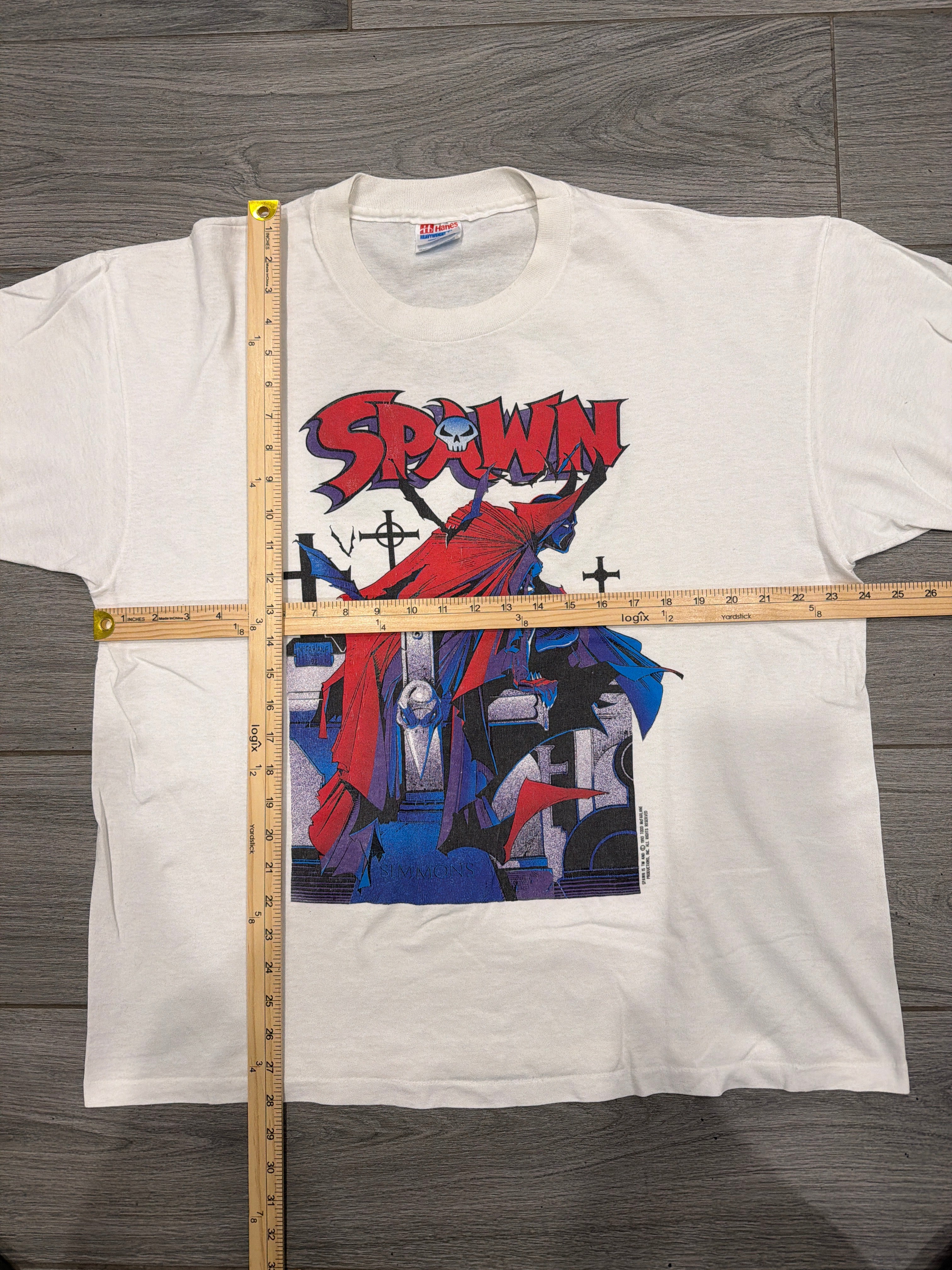 1993 Double Sided Spawn Vintage White T-Shirt XL McFarlane