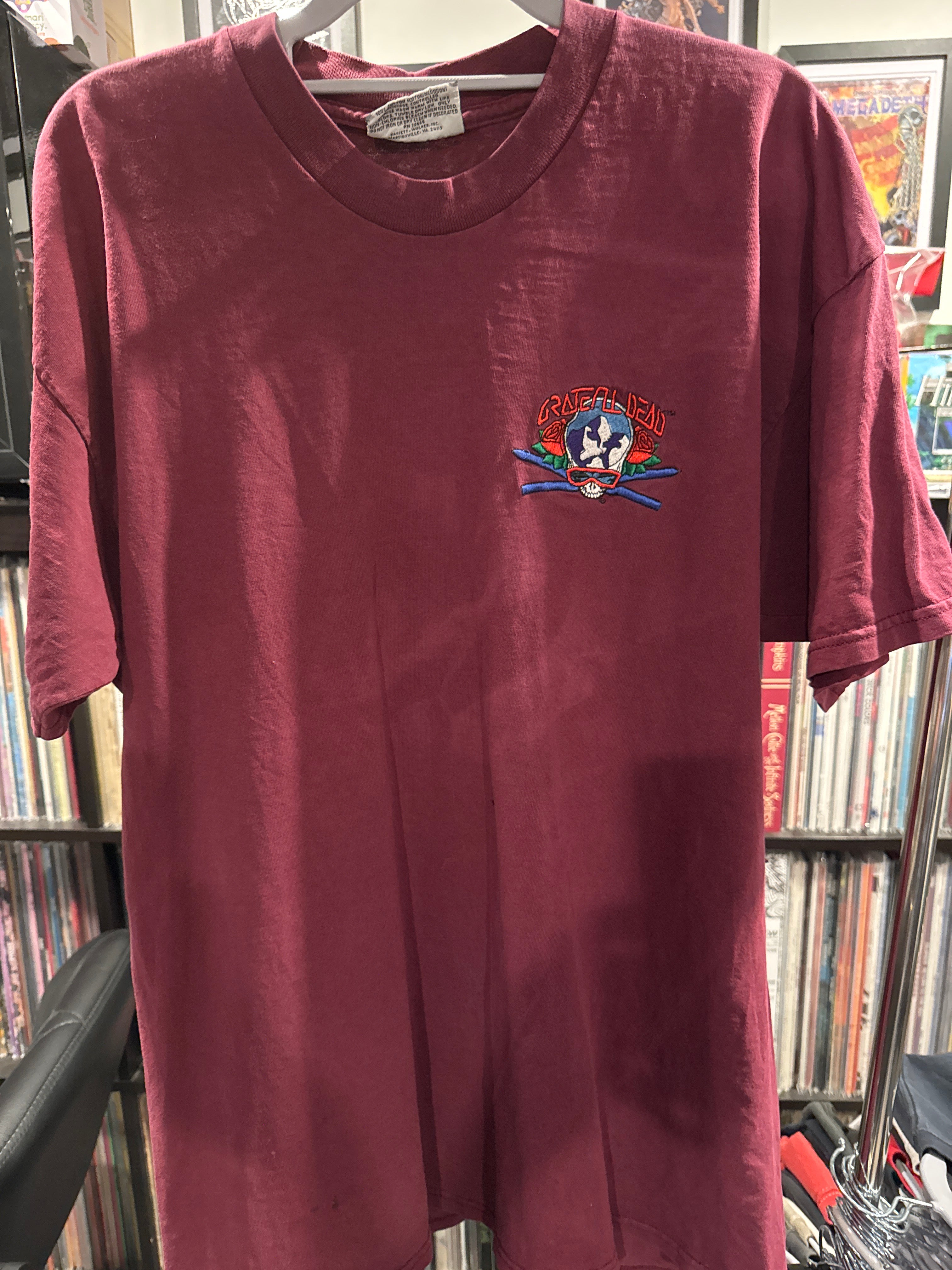90s Grateful Dead Worn In Embroidered Ski Mountain Maroon XL