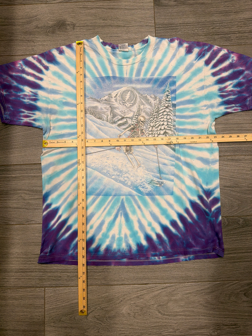 90s Grateful Dead Ski Snow Mountain Delta Band List T-Shirt XL