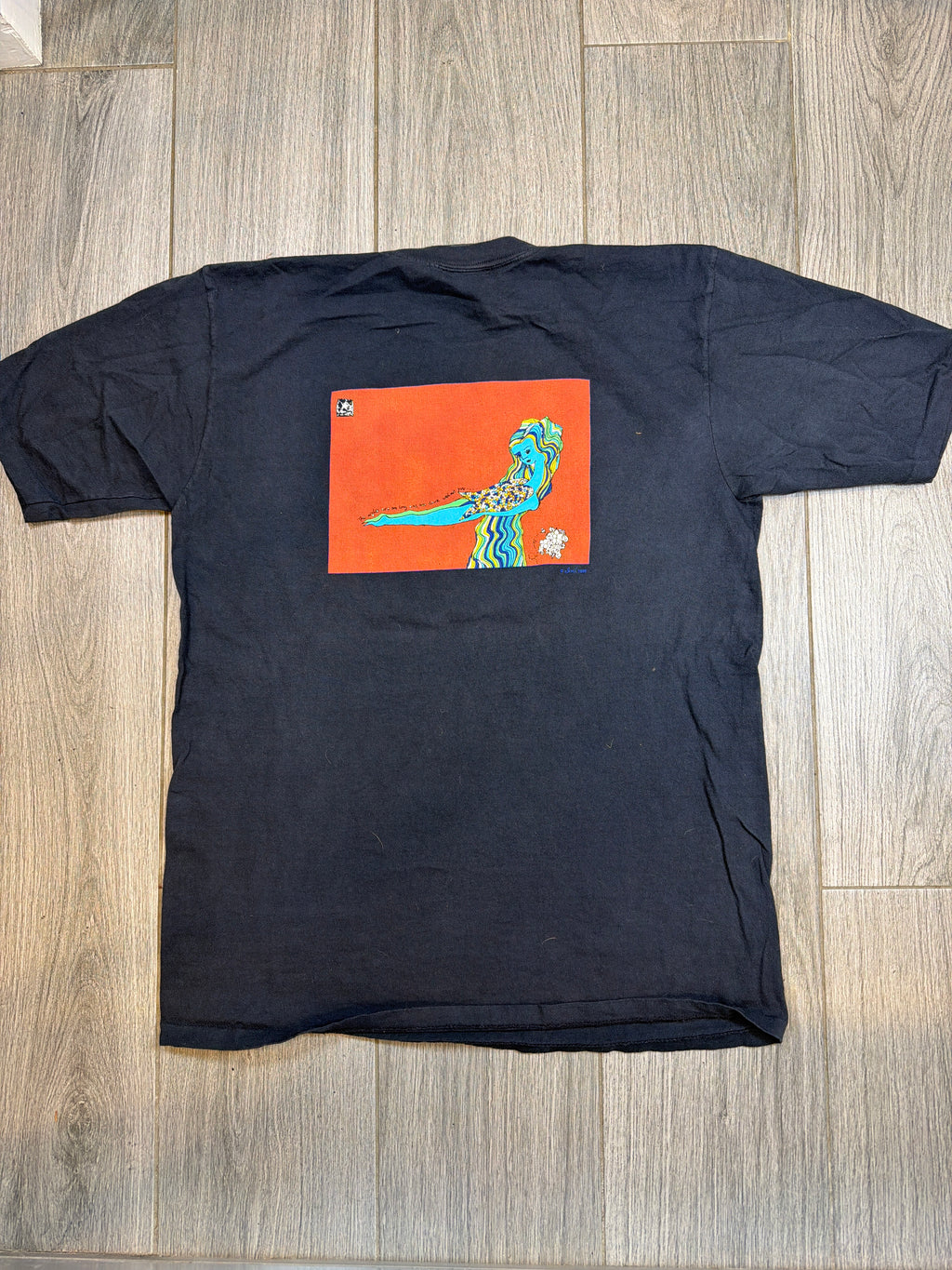 90s Jewel (Kilcher) 'Figurehead' Art Tee Black T-Shirt