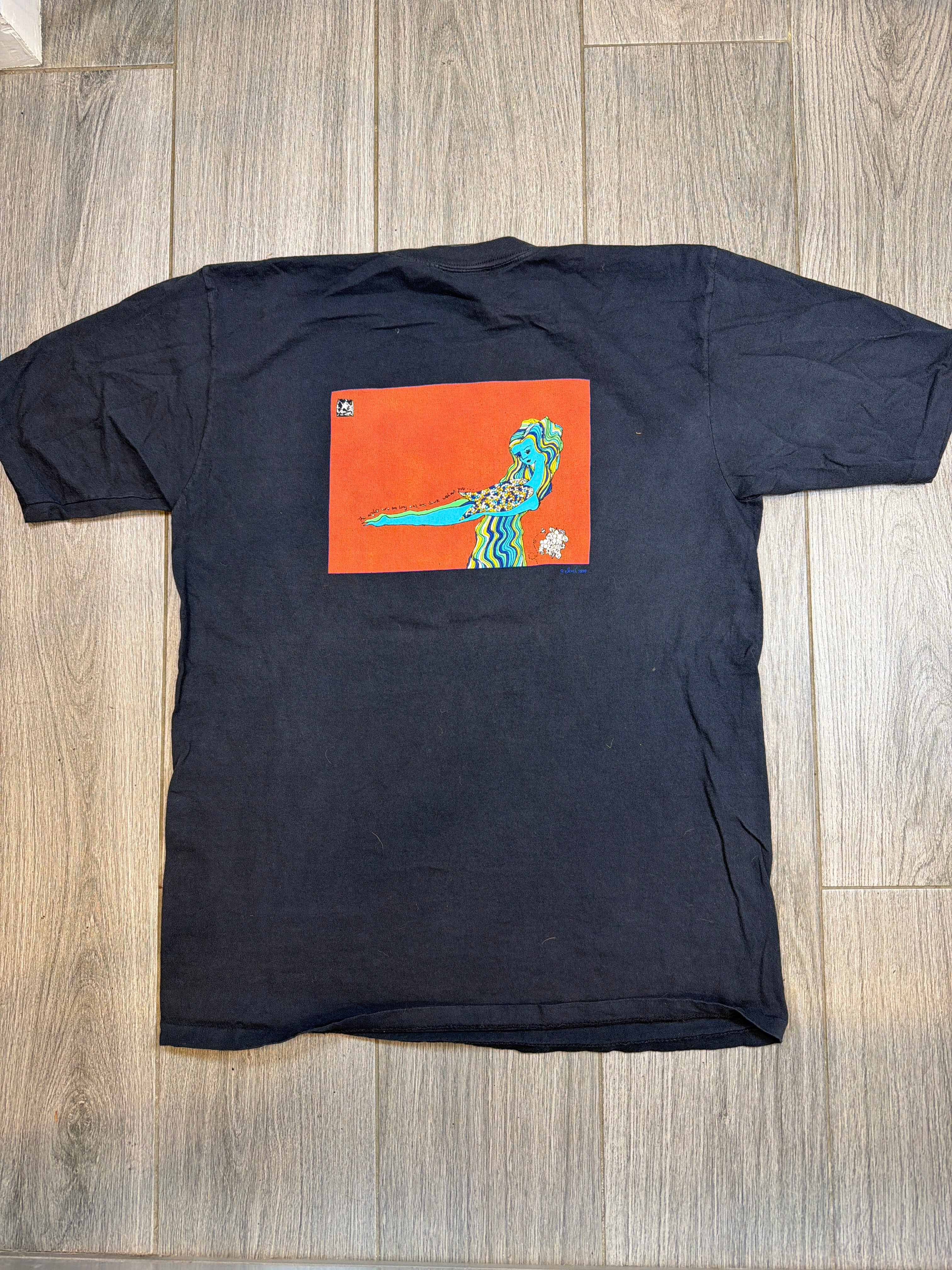 90s Jewel (Kilcher) 'Figurehead' Art Tee Black T-Shirt