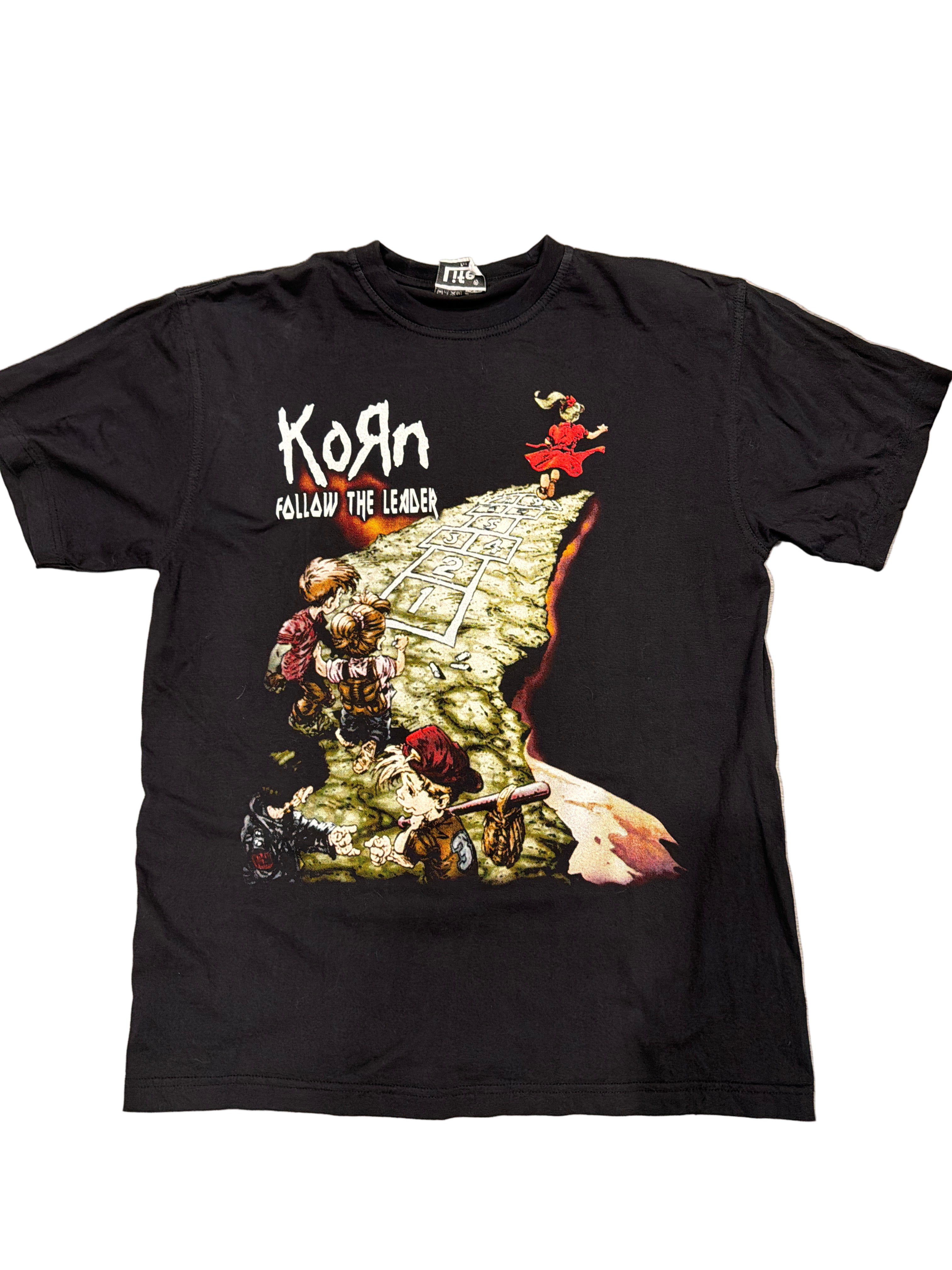 Korn Mexican Bootleg Follow The Leader Black T-Shirt Large