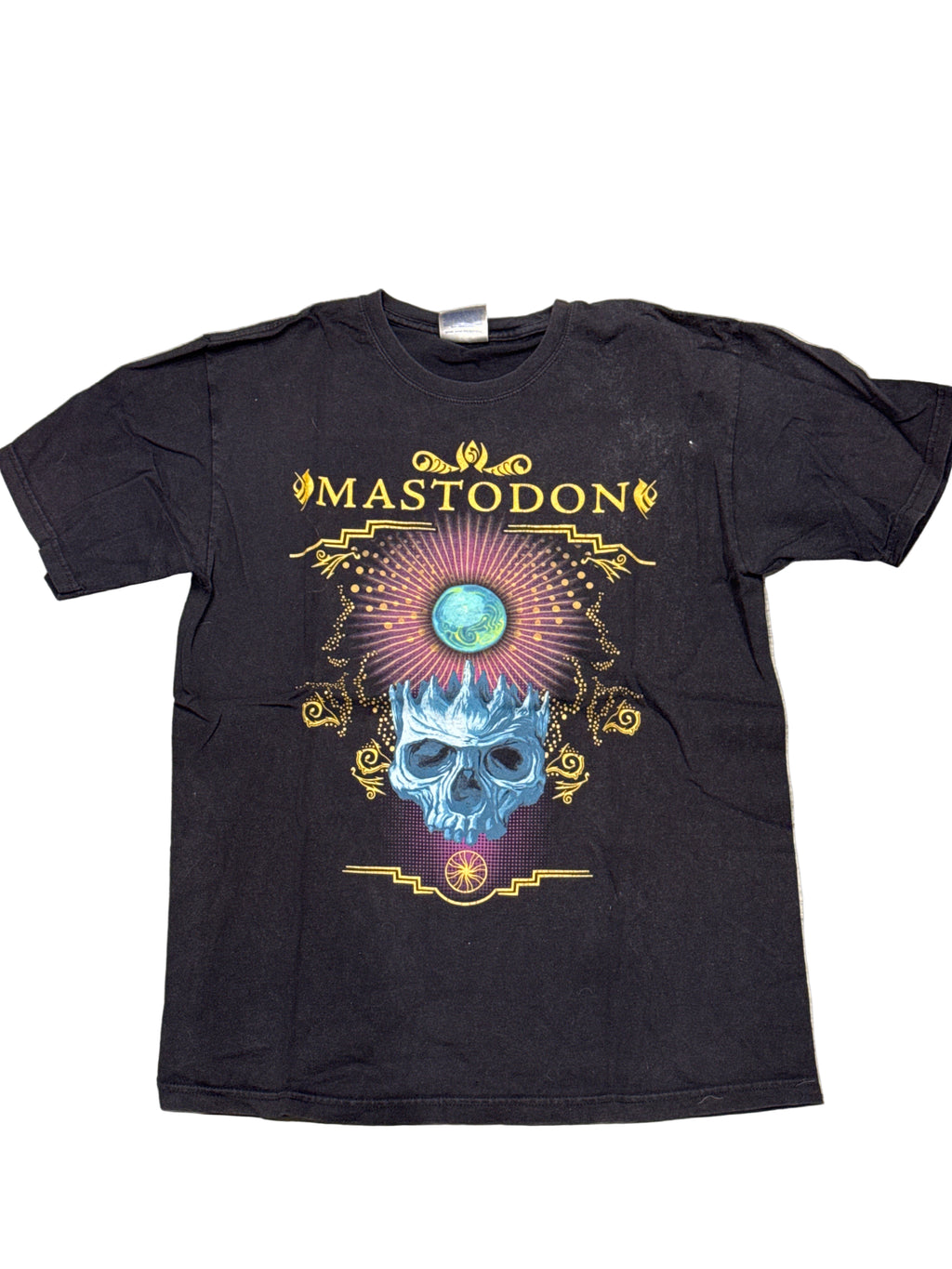 00s Mastadon Skull Metal Band Brent Hinds Black T-Shirt Medium