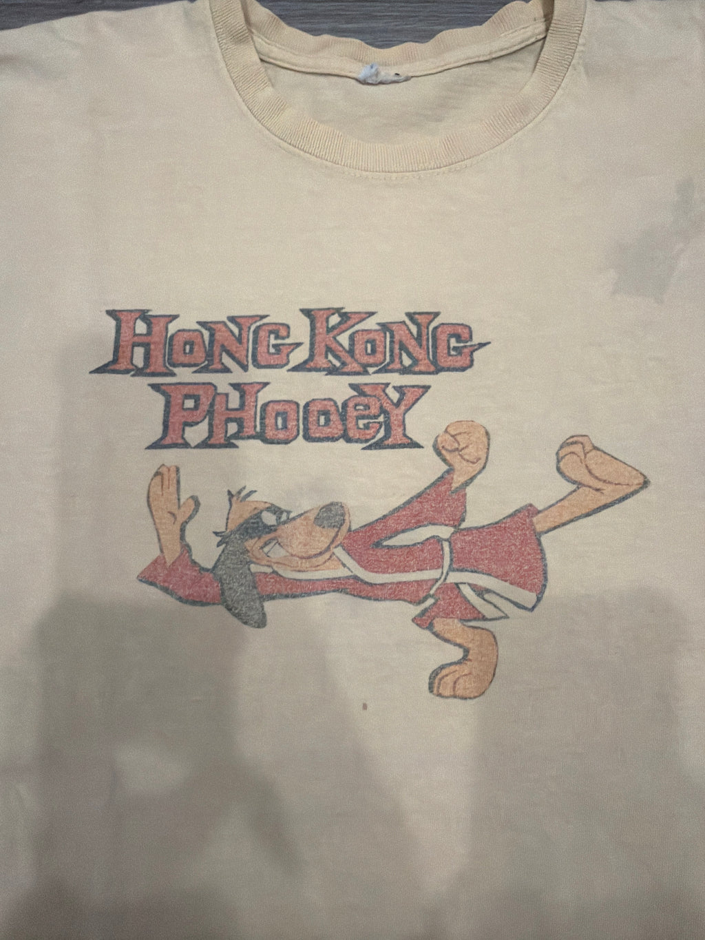 Vintage Hong Kong Phooey Hanna Barbara Beige T-Shirt