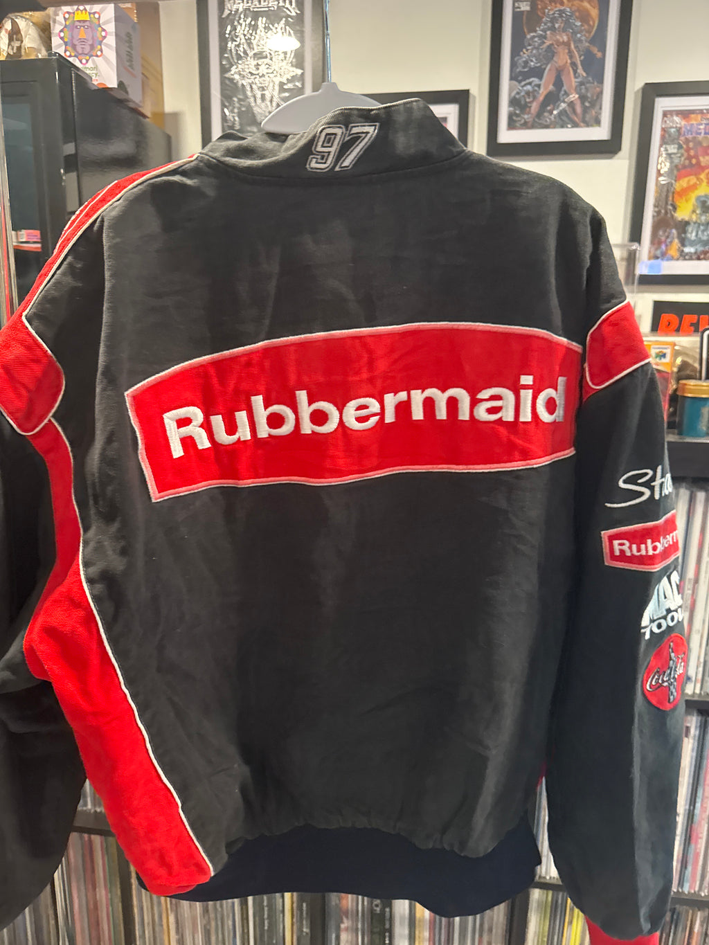 Vintage JH Design Racing Jacket XL Great Wear Kurt Busch Red Black