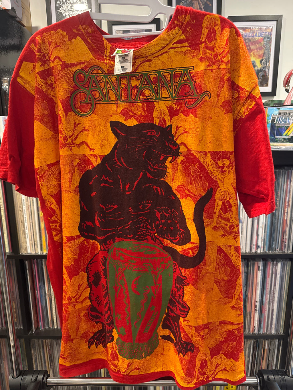 1999 Santana World Tour Supernatural Panther Drum Djembe XL Red