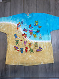 90s Grateful Dead Beach Liquid Blue Tie Dye T-Shirt XXL