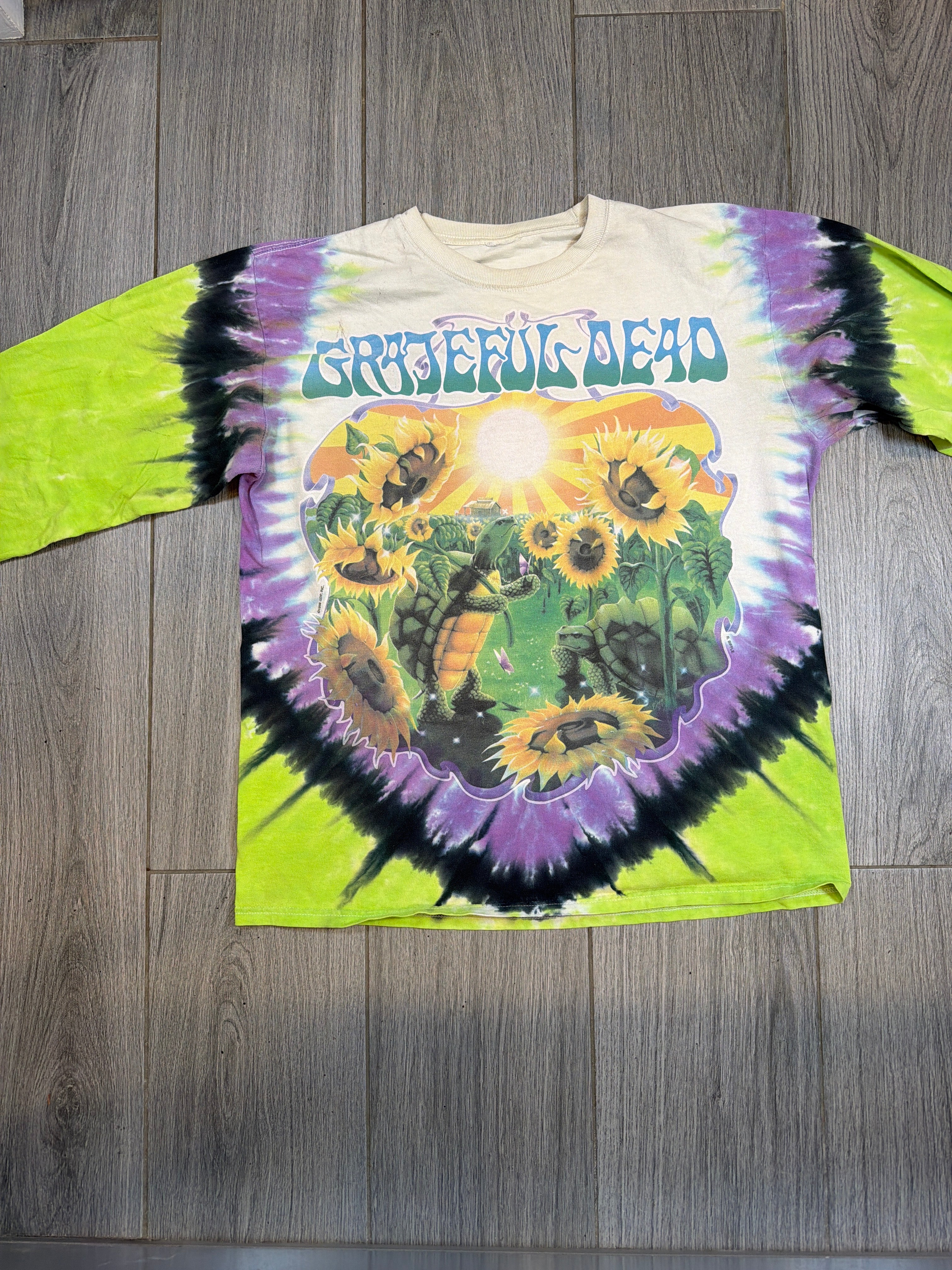 1998 Grateful Dead Terrapin Sunflower Tie Dye Long Sleeve T-Shirt Large