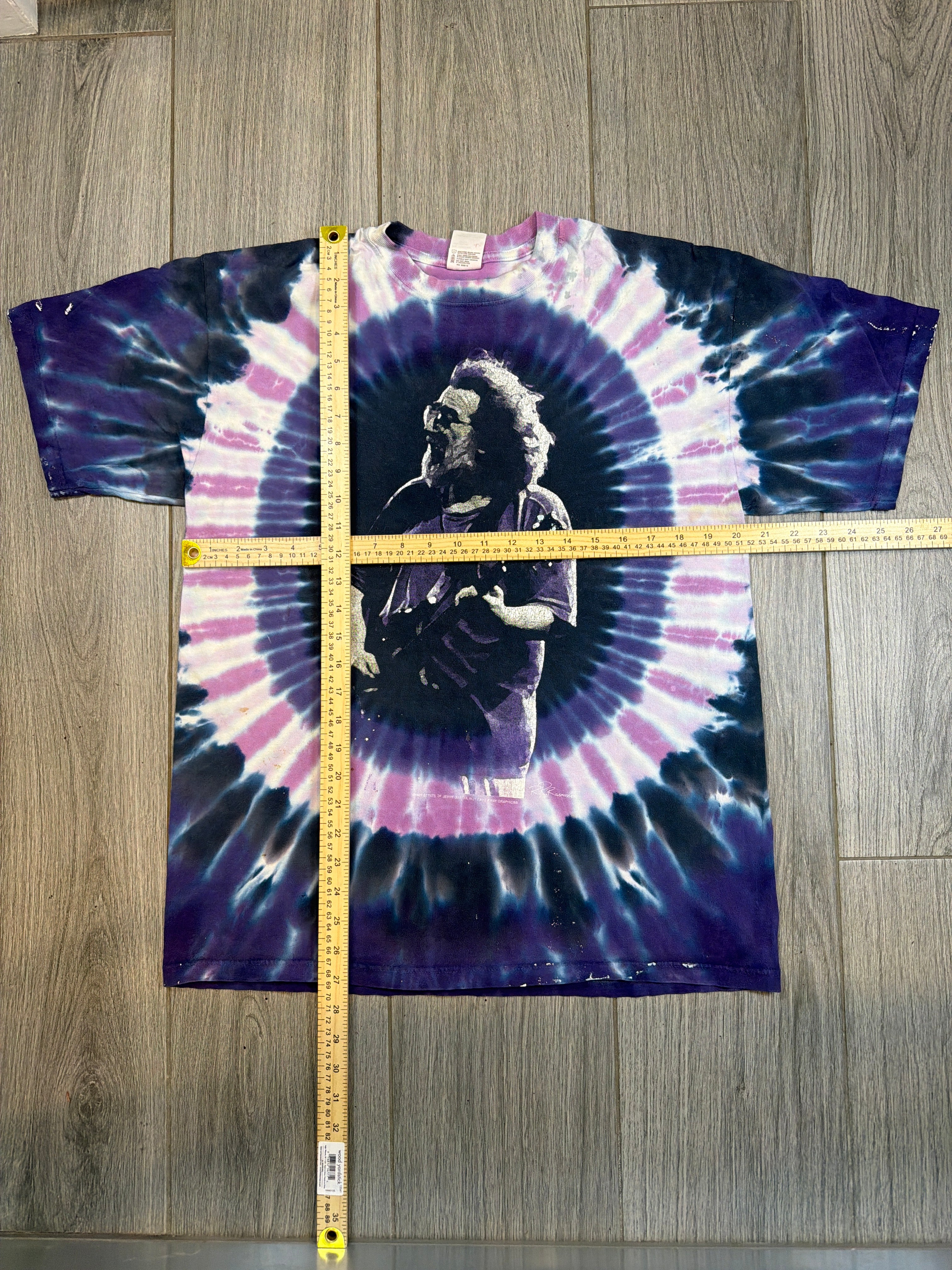 1995 Jerry Garcia Grateful Dead Four Winds Tie Dye T-Shirt Large