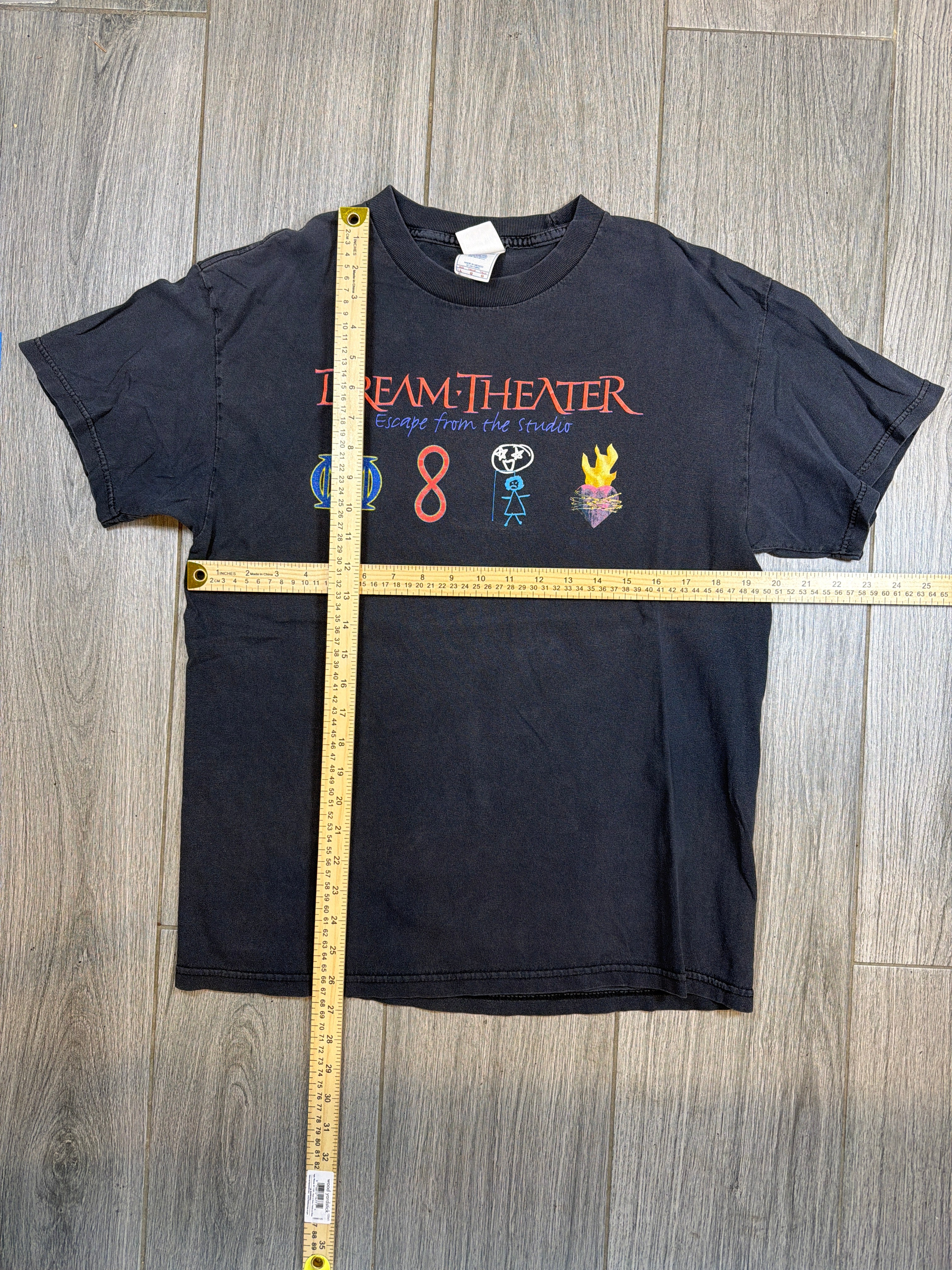 Dream Theater Escape From The Studio Tour Schwarzes T-Shirt Größe L 2003