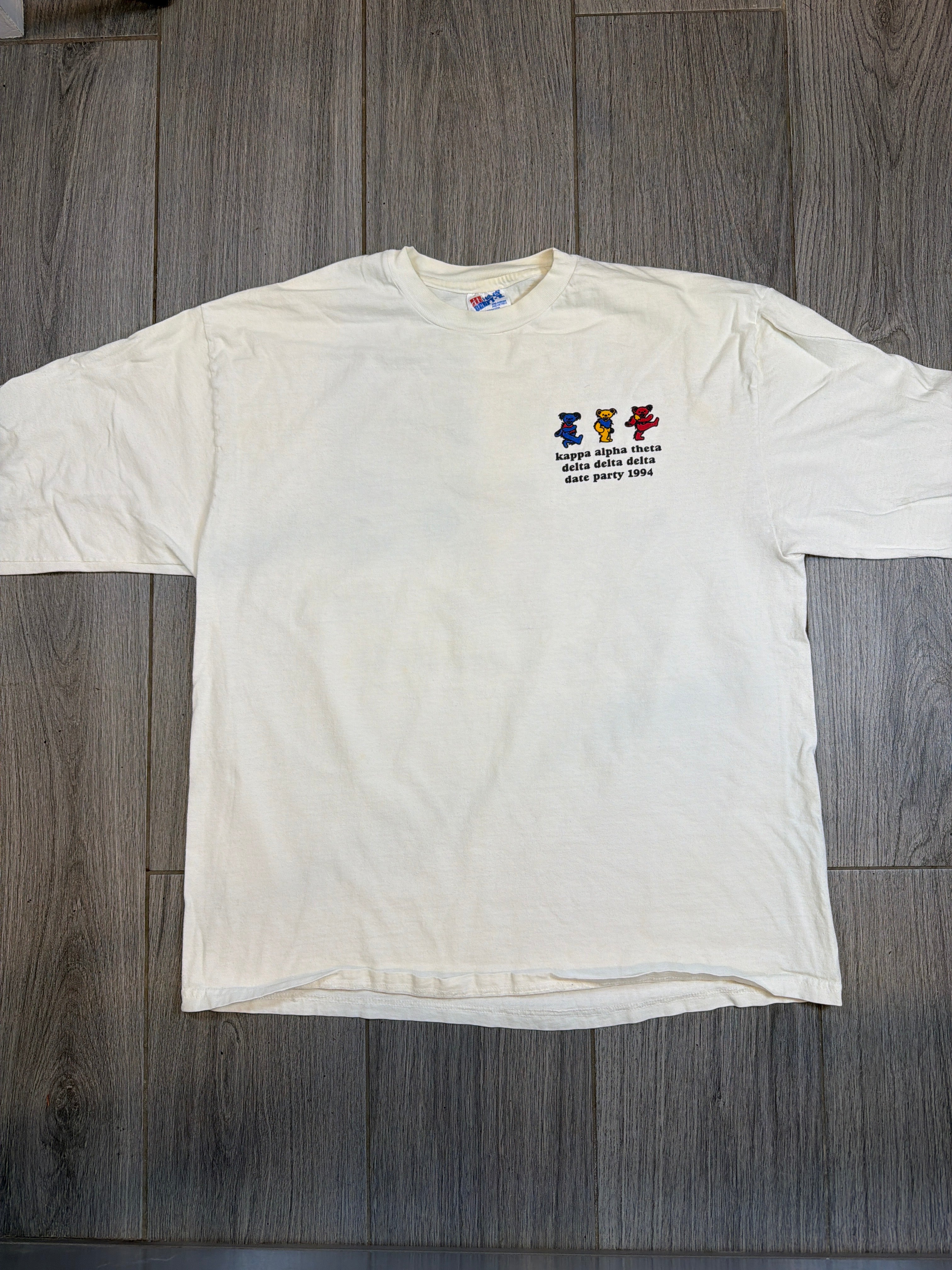 90s Theta Tri Delt Miami University Grateful Dead Bears T-Shirt XL