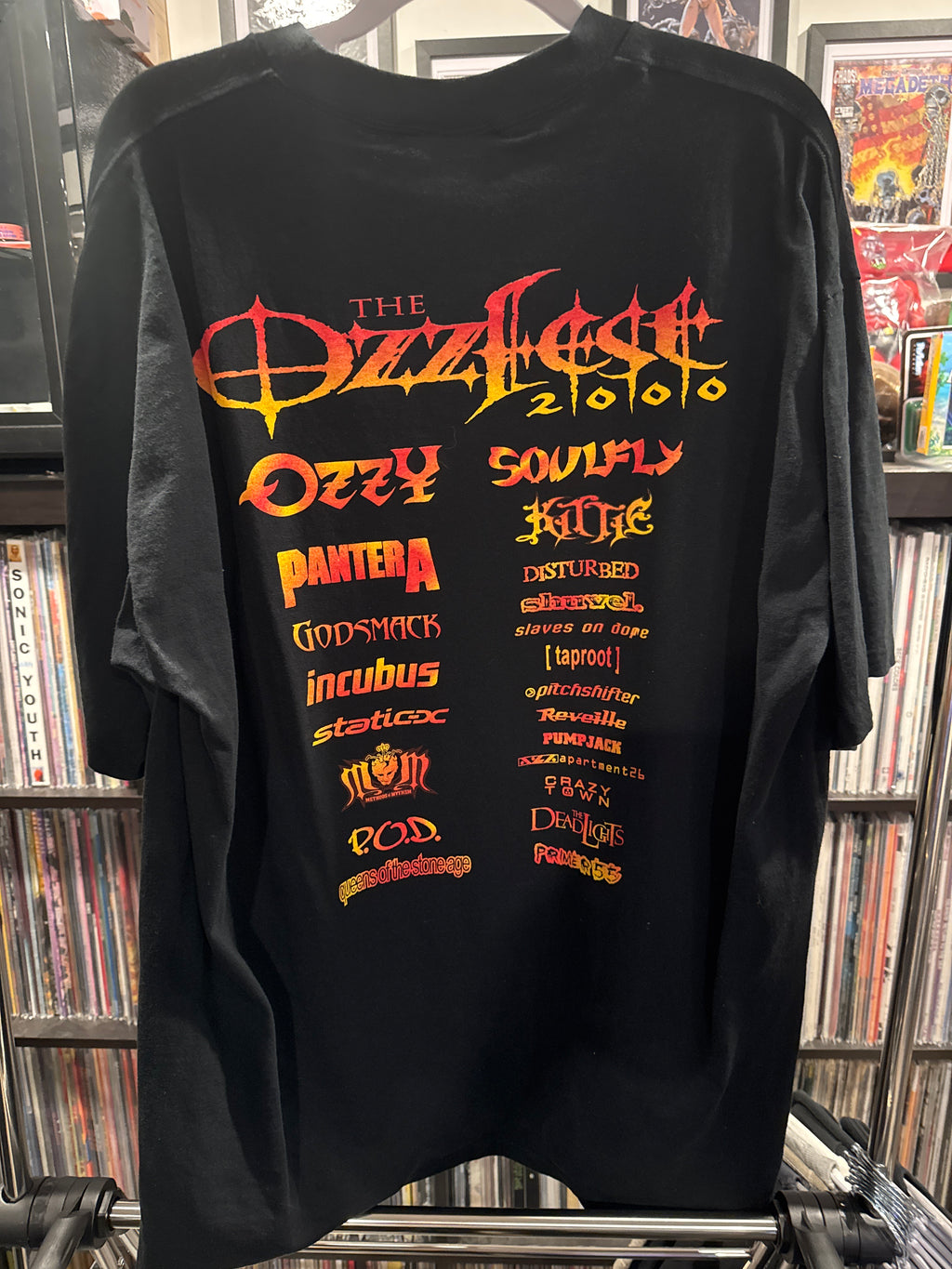 2000 Ozzfest Single Stitch Black Soulfly Kittie Incubus Disturbed XL