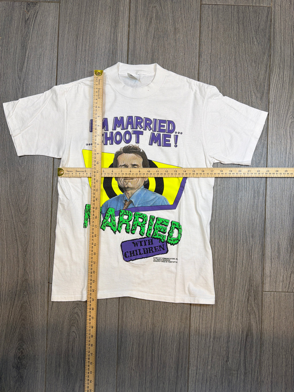 Just Shoot Me Married With Children Vintage 1987 White T-Shirt Medium