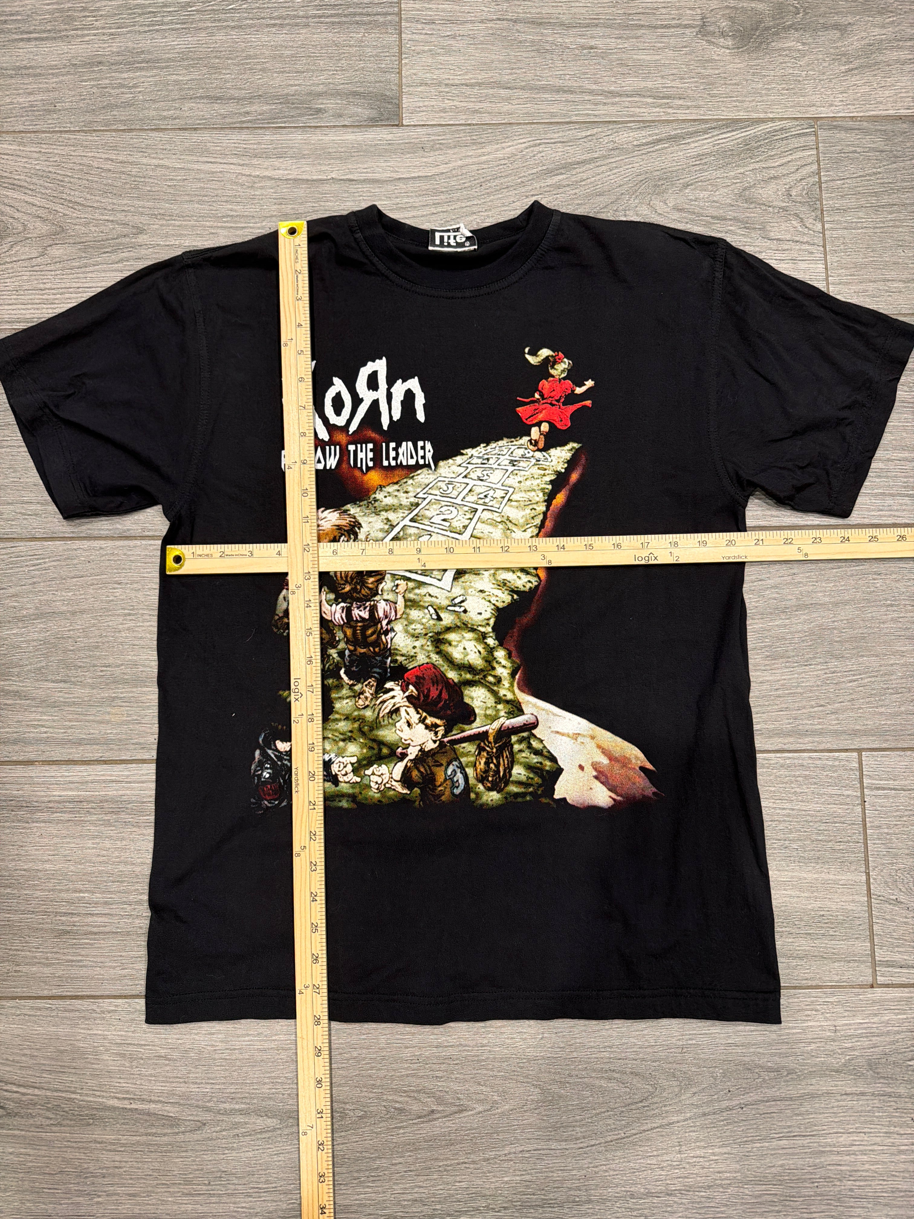 Korn Mexican Bootleg Follow The Leader Black T-Shirt Large
