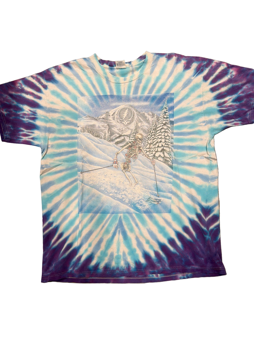 90s Grateful Dead Ski Snow Mountain Delta Band List T-Shirt XL