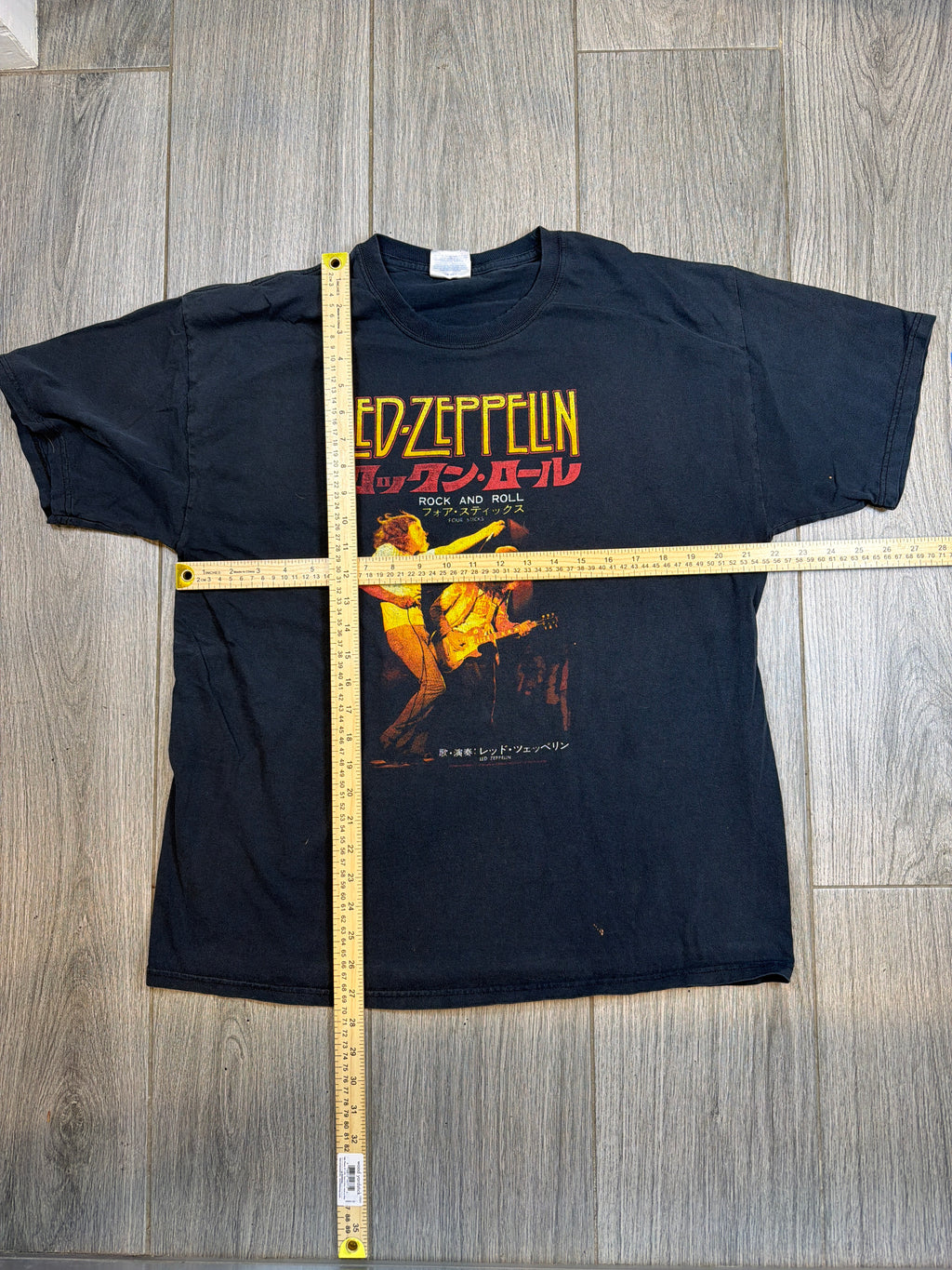 2007 Led Zeppelin Japan Plant Page Black T-Shirt XL