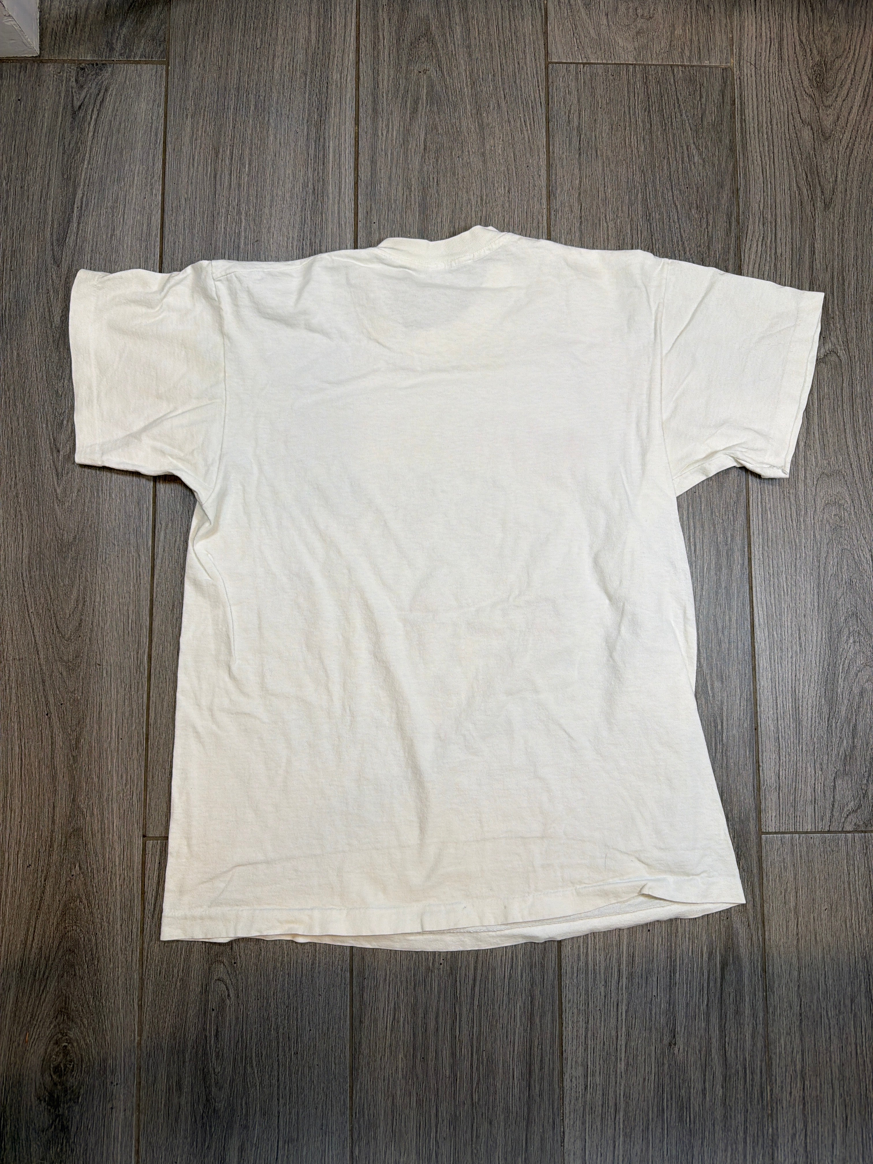 1993 Chicago Bulls 3 Time World Champs White T-Shirt Large