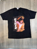 2004 Usher Always Tour Rap T-Shirt Black Dates Triple A AAA Large