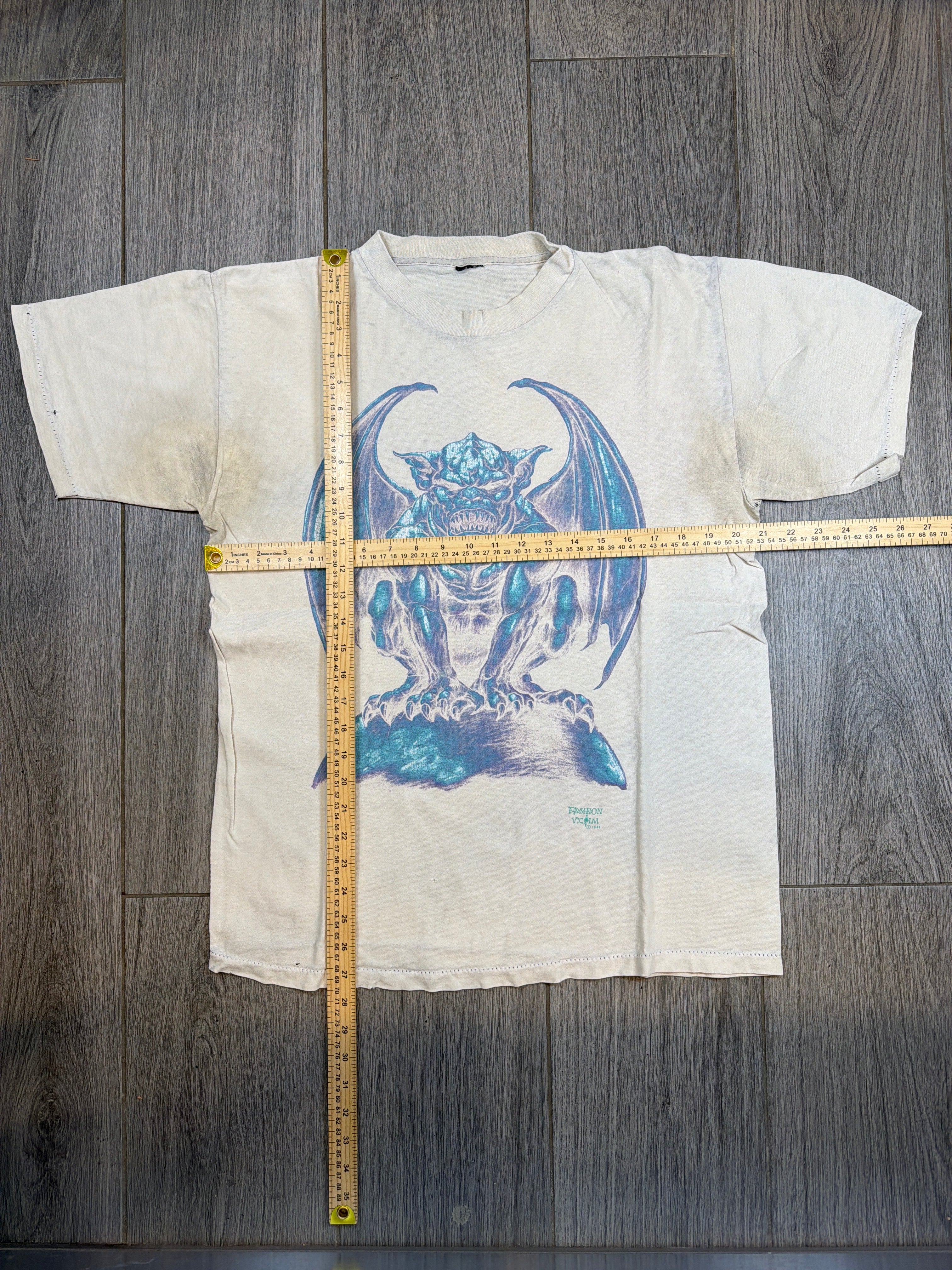 90s Gargoyle Fashion Victim White T-Shirt Large