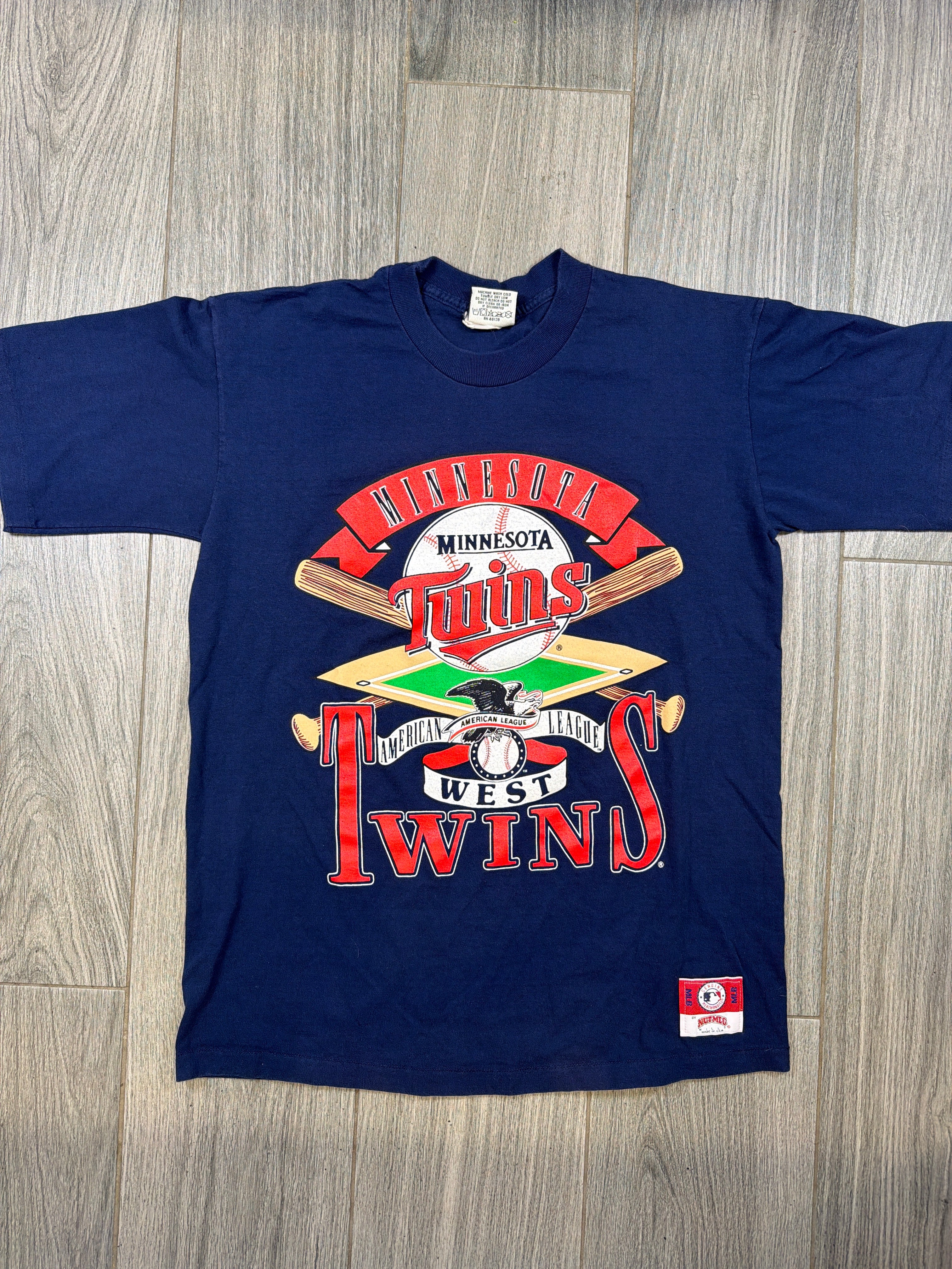 Minnesota Twins MLB 90s Navy T-Shirt Large