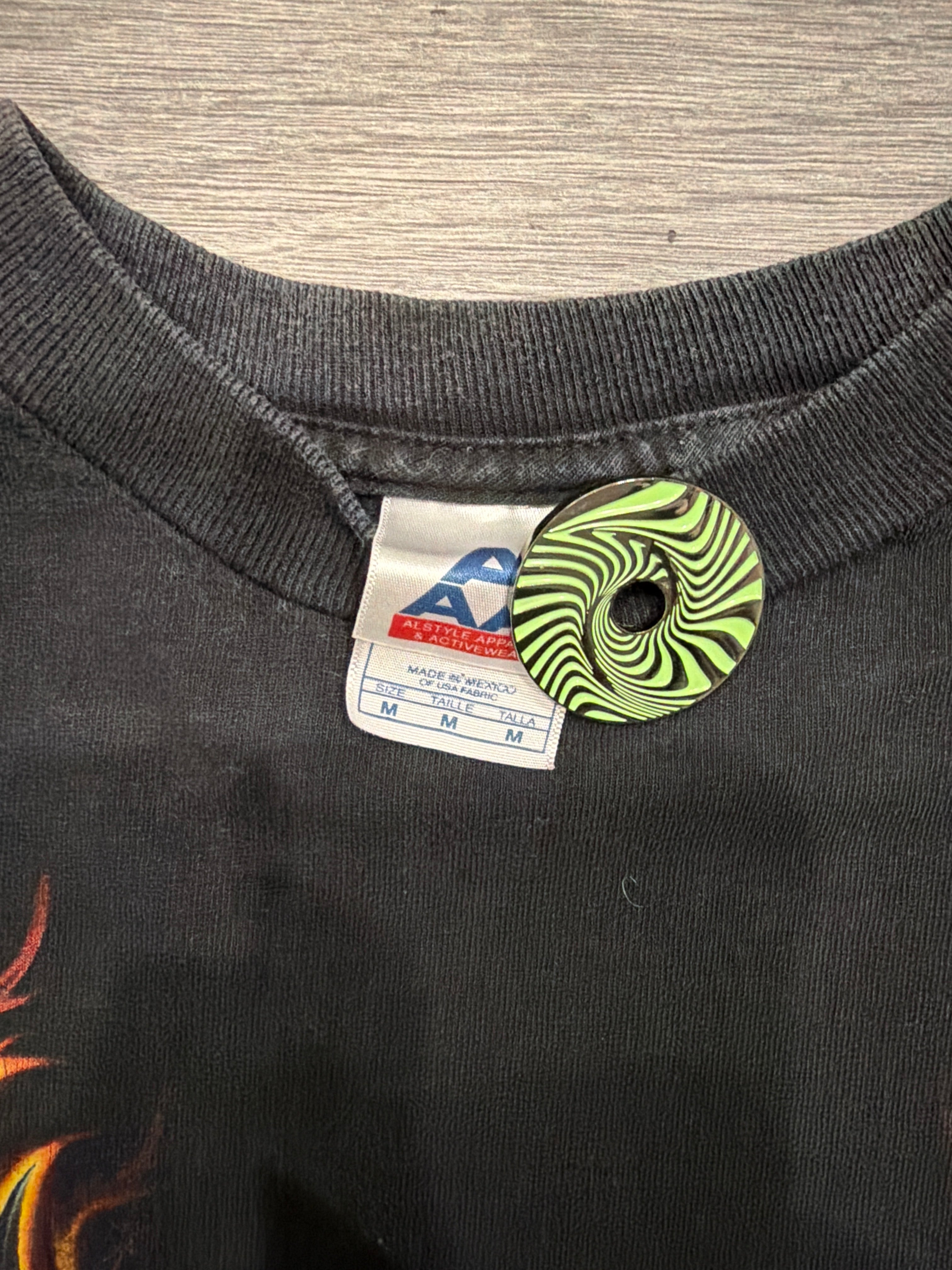 2000 Disturbed Long Sleeve Nu Metal Band Black T-Shirt Medium