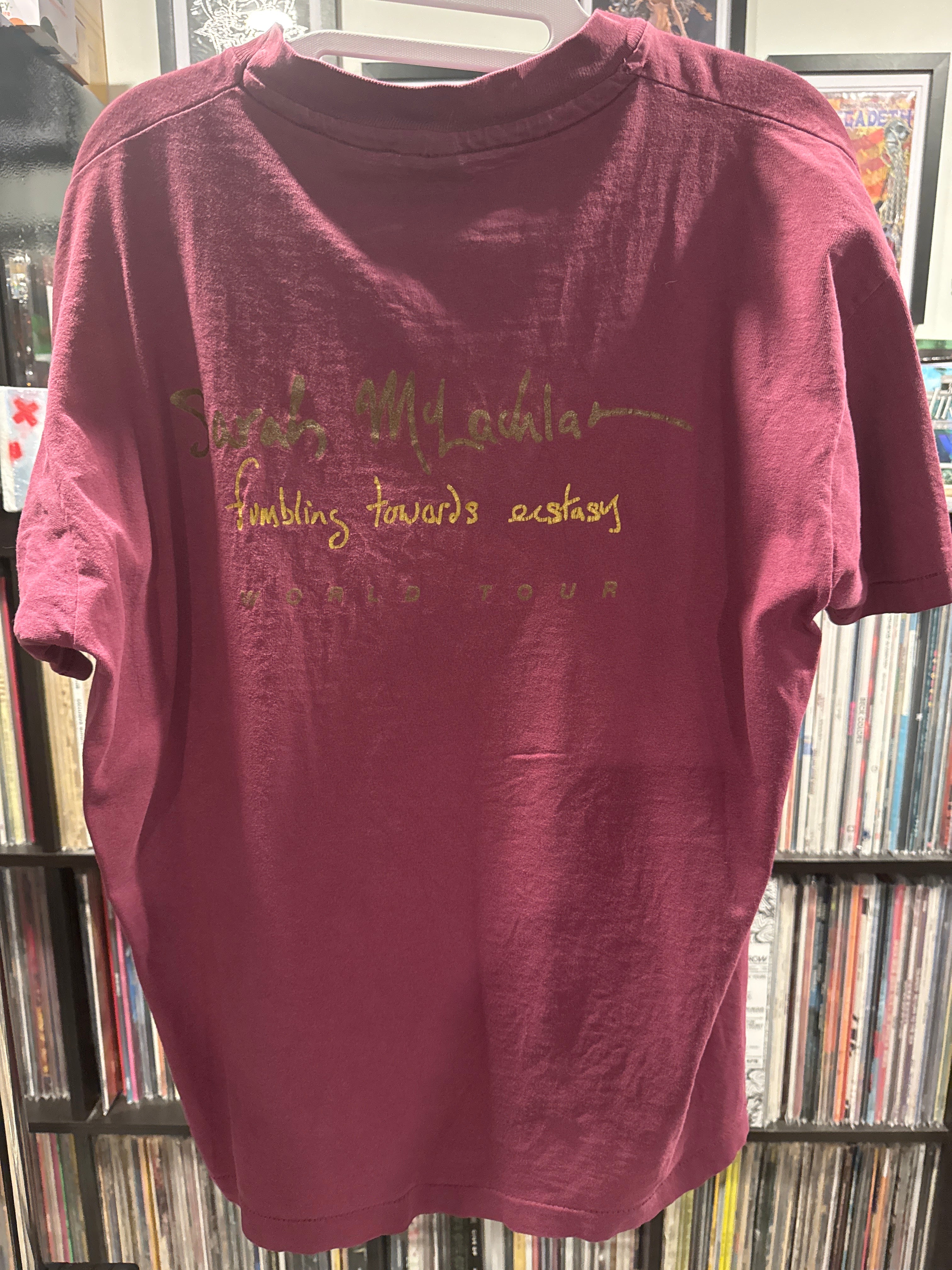 1993 Sarah McLachlan Fumbling Towards Ecstasy Tour Red L Anvil T Shirt