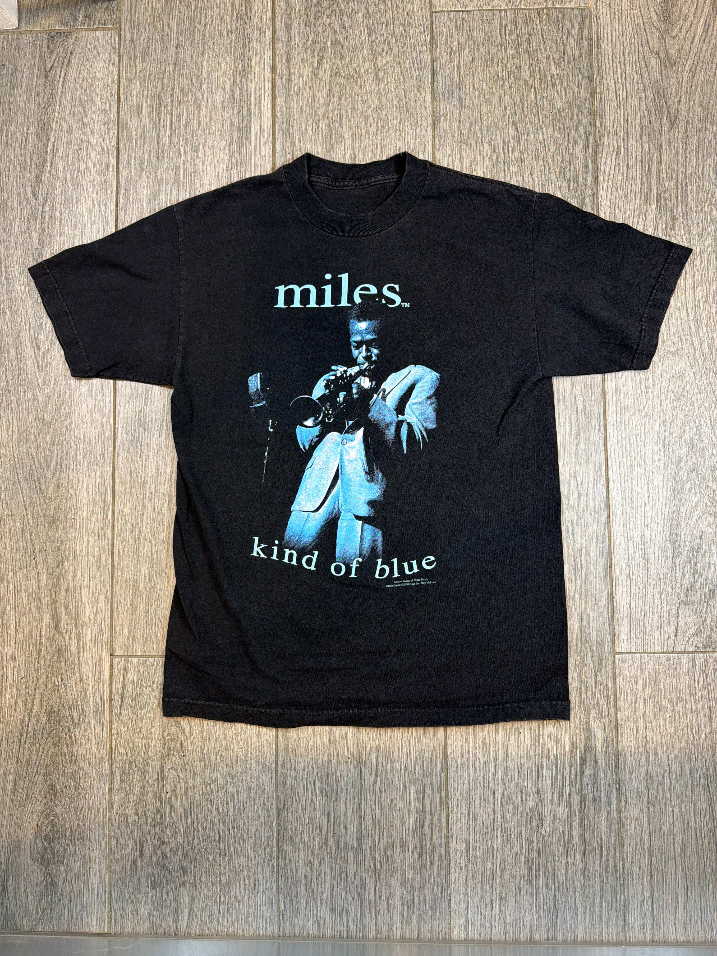 2000 Miles Davis Kind of Blue Trumpet Black T-Shirt Medium