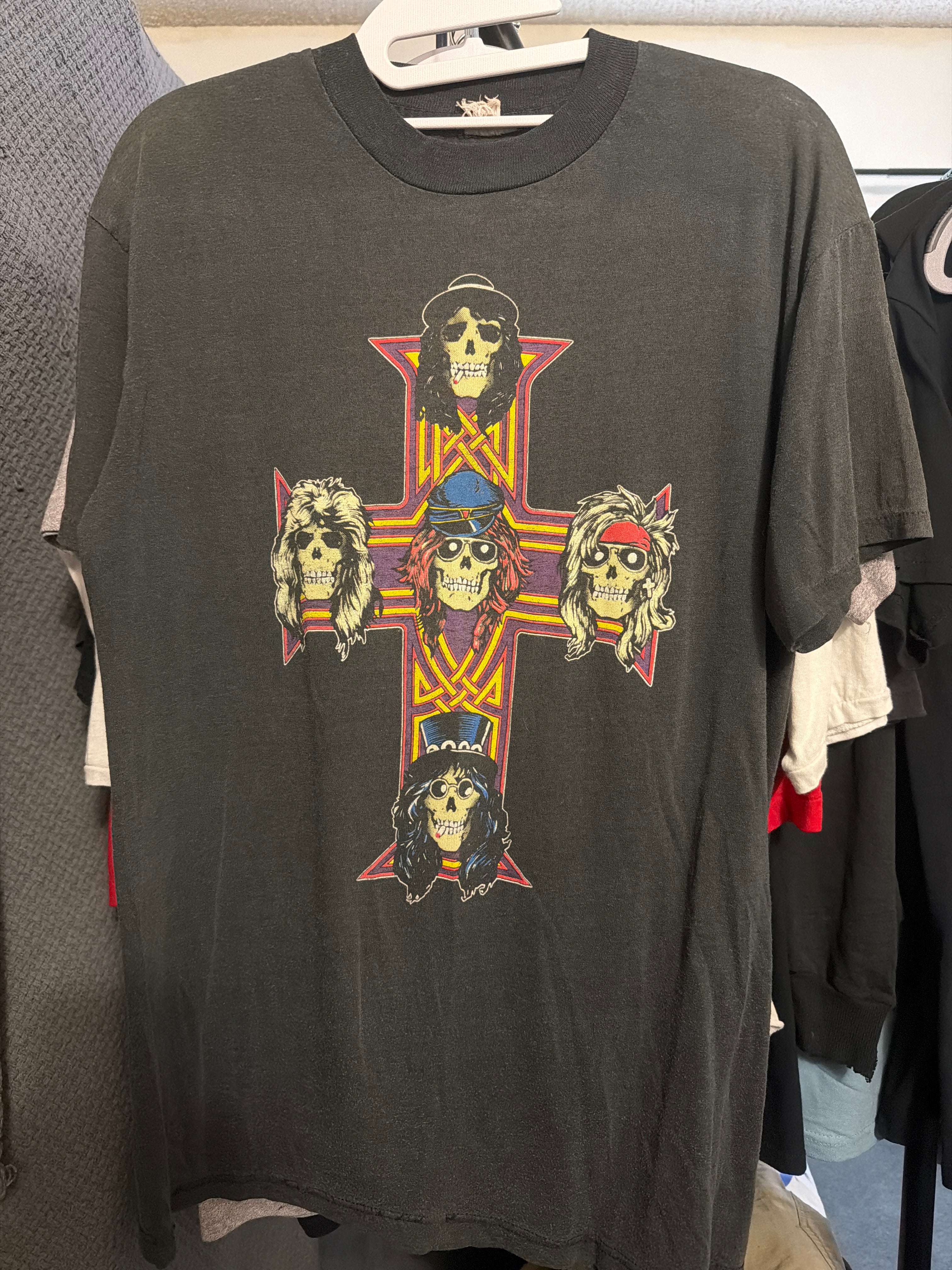 1985 Guns N Roses Appetite For Destruction Thin Faded T Shirt