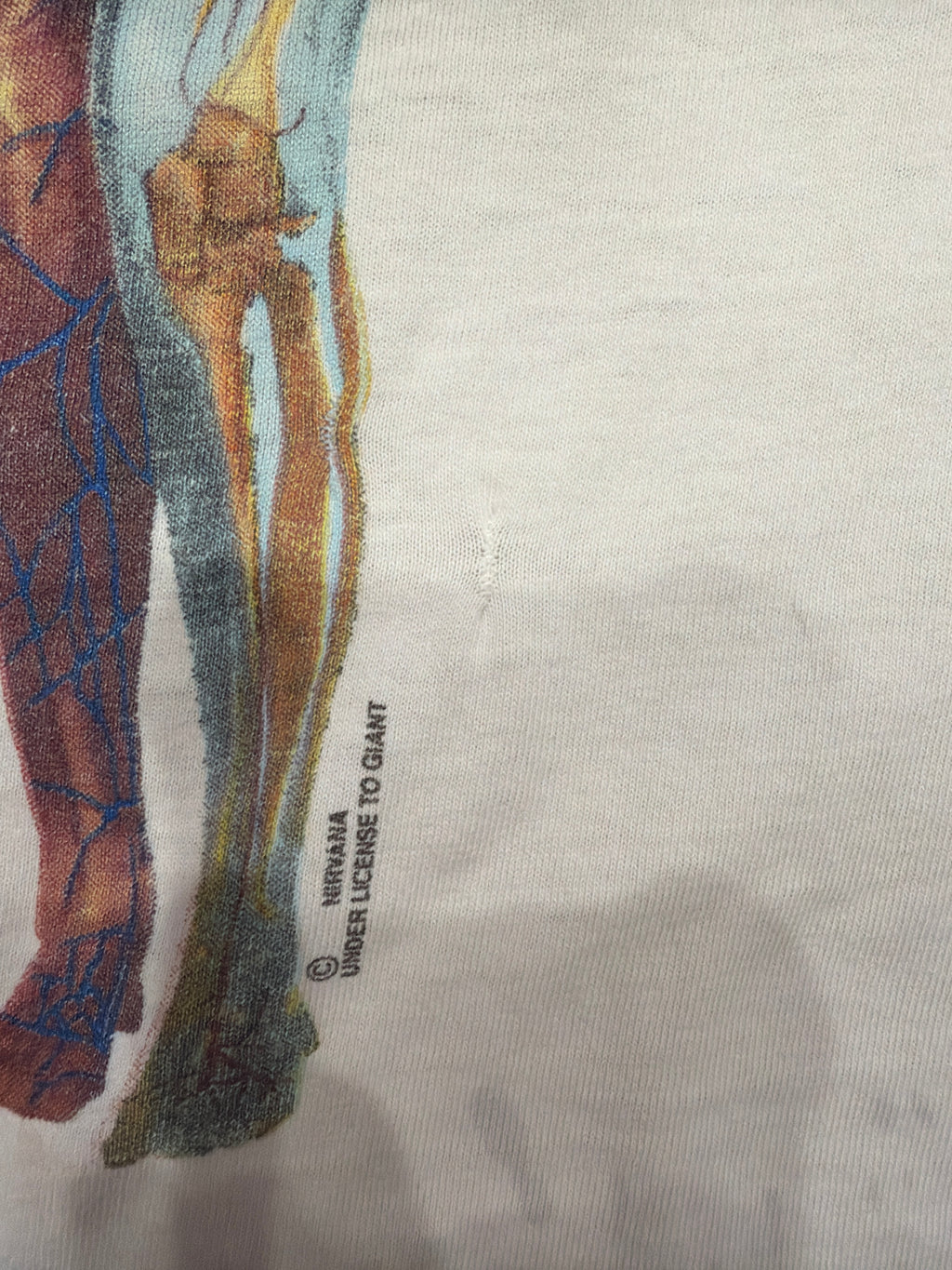 1994 Nirvana In Utero Giant Inyutero Double Sided White T-Shirt XL