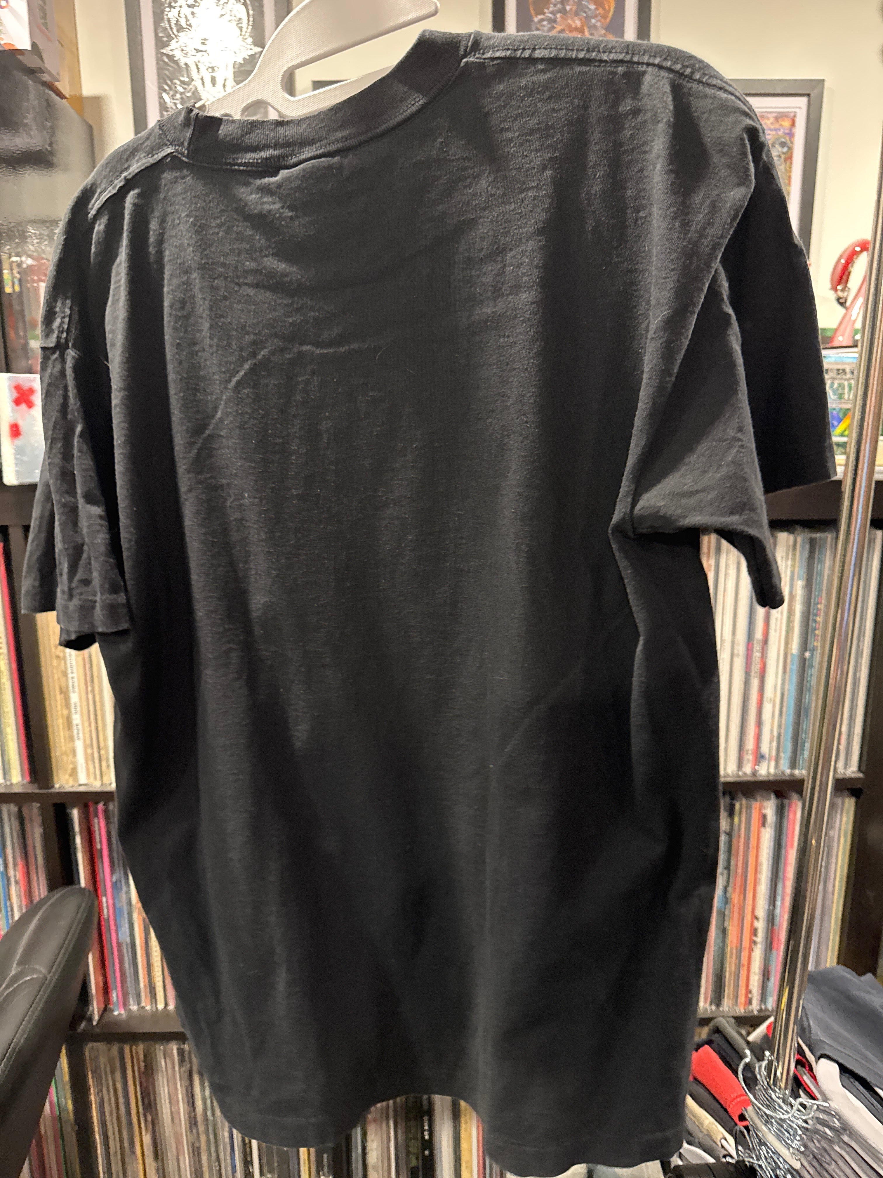 1996 Taz Looney Tunes Surfing The Net Single Stitch Black T-Shirt Large