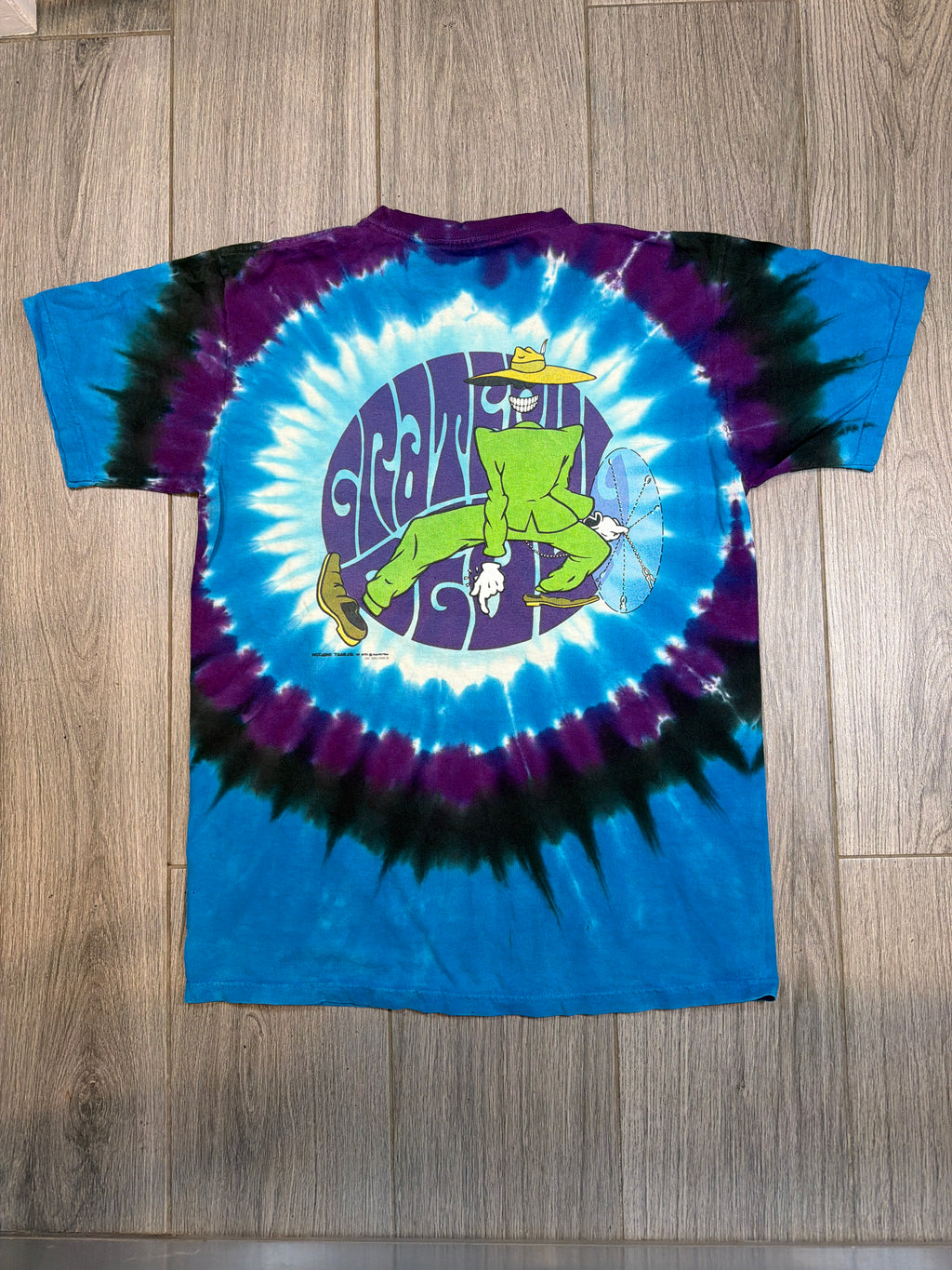 2003 Grateful Dead Shakedown Sam Tie Dye Blue T-Shirt Large