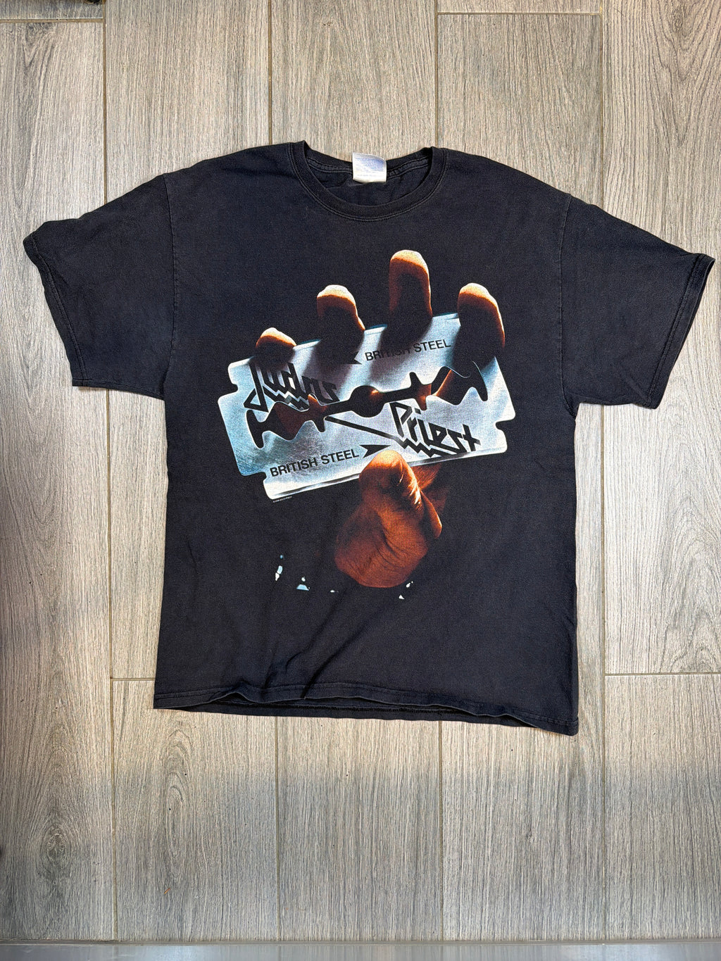 2000s Judas Priest Keep The Faith Band Black British Steel T-Shirt Large