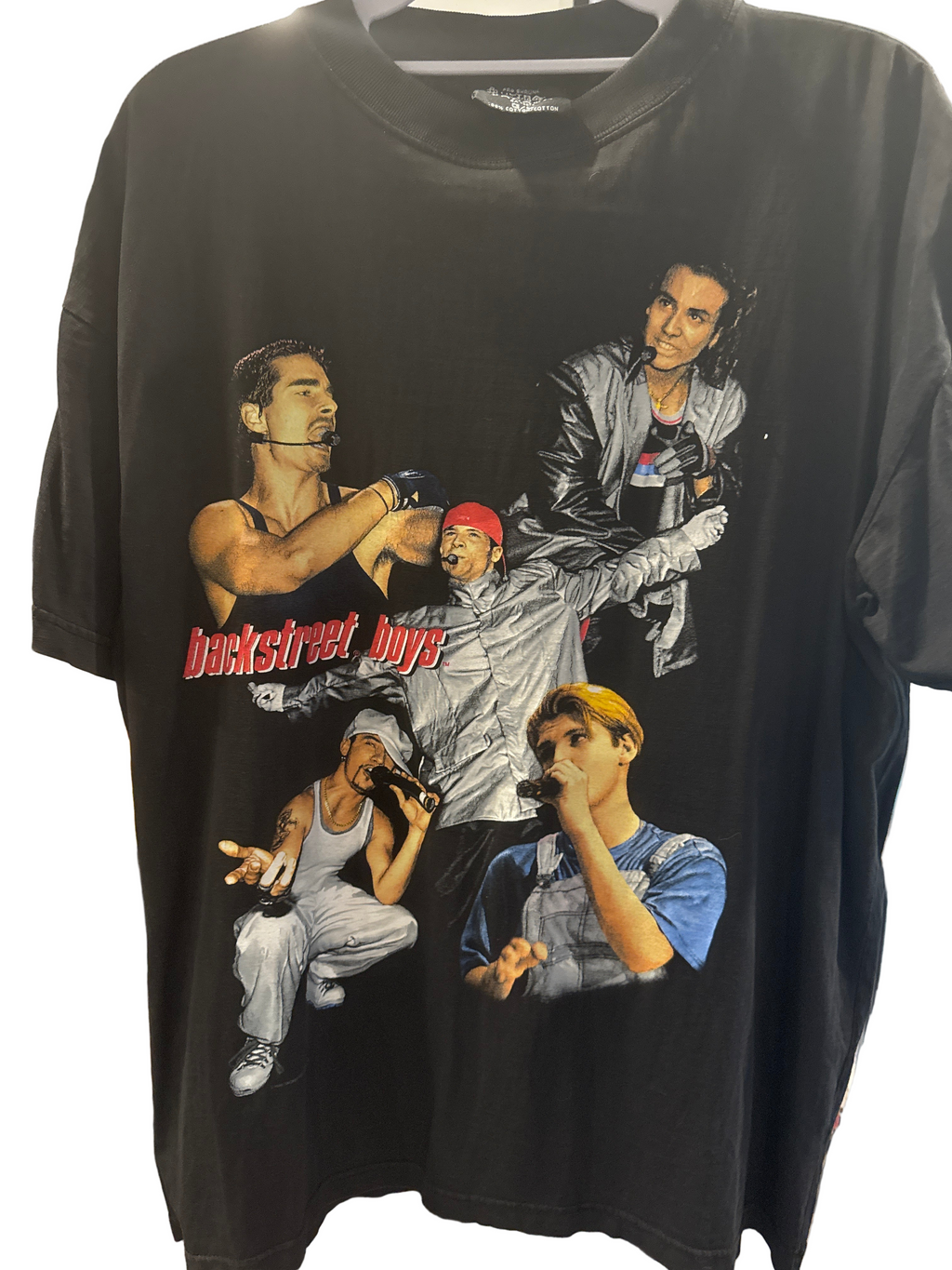 1998 Backstreet Boys Backstreets Back Tour Black T Shirt Sogo Large