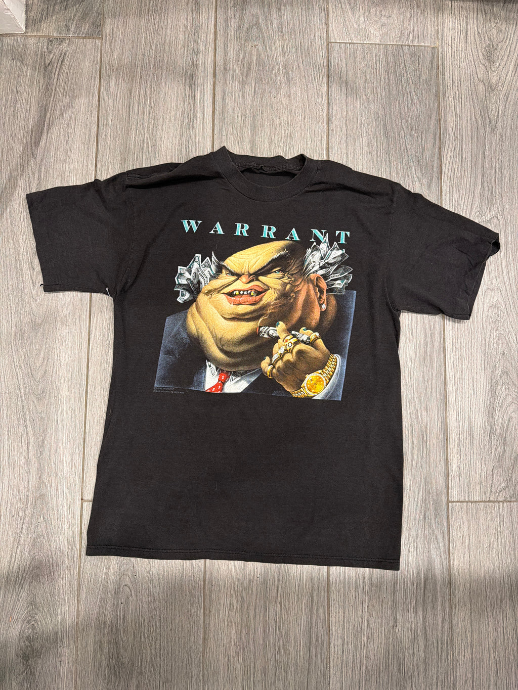 Warrant 'Dirty Rotten Filthy Stinking Rich' T-Shirt Small