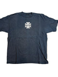 Faded West Coast Choppers Long Beach Iron Cross Black/White T-Shirt XL