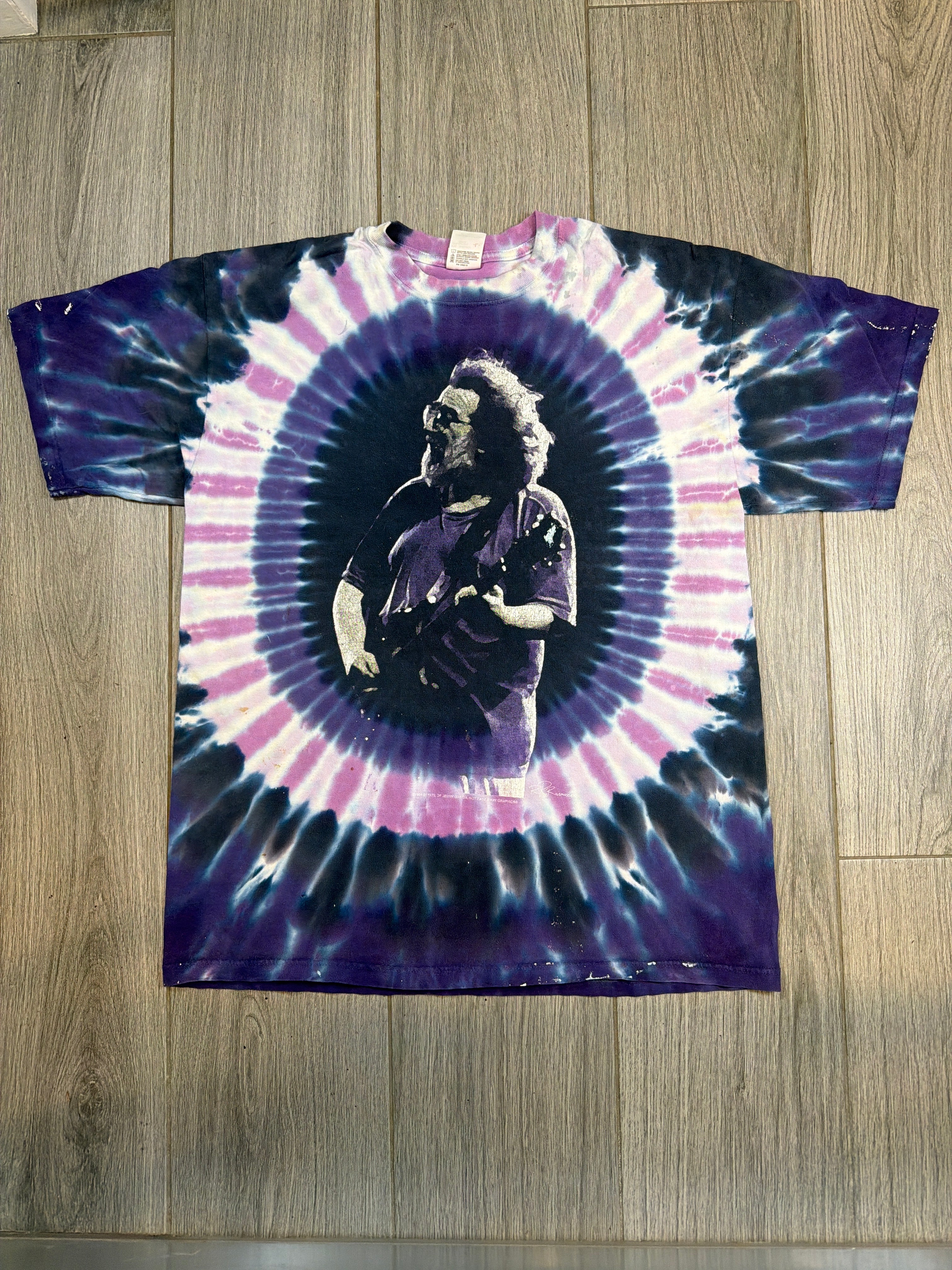 1995 Jerry Garcia Grateful Dead Four Winds Tie Dye T-Shirt Large